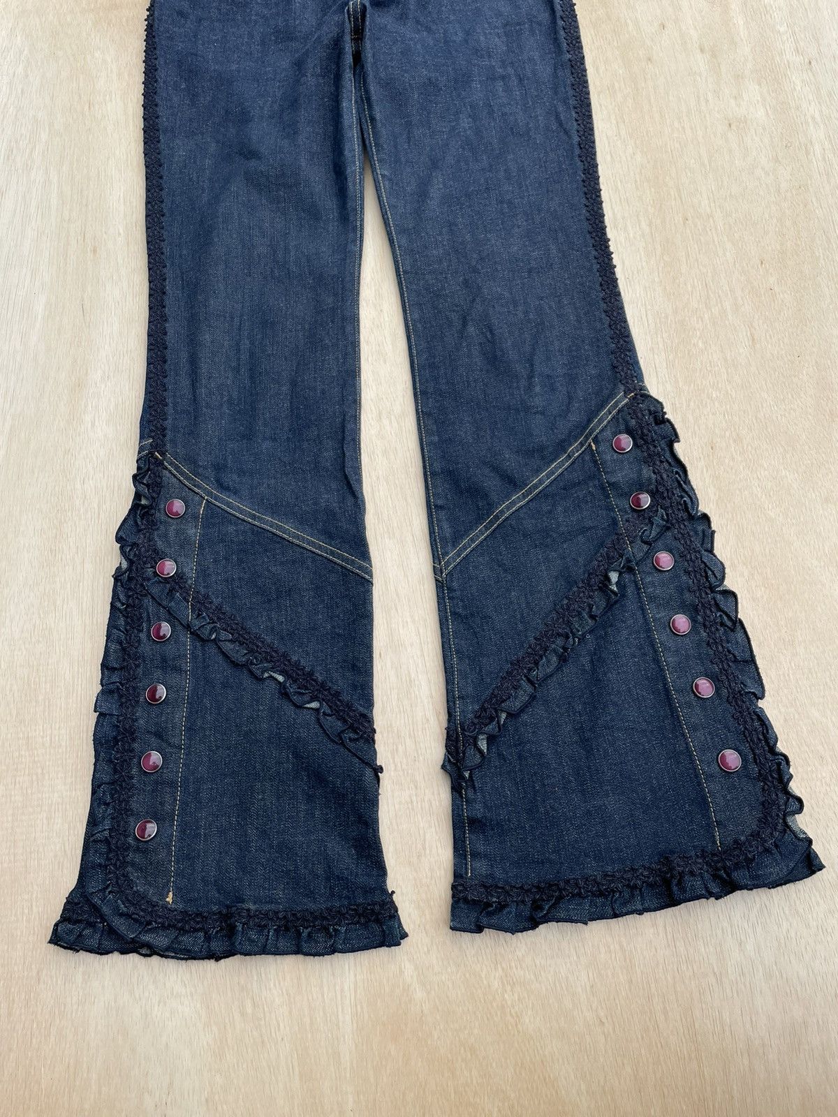 Hysteric Glamour × If Six Was Nine × Japanese Brand Pink House Flare Jeans Gothic Boot Cut Size 28" / US 6 / IT 42 - 6 Thumbnail
