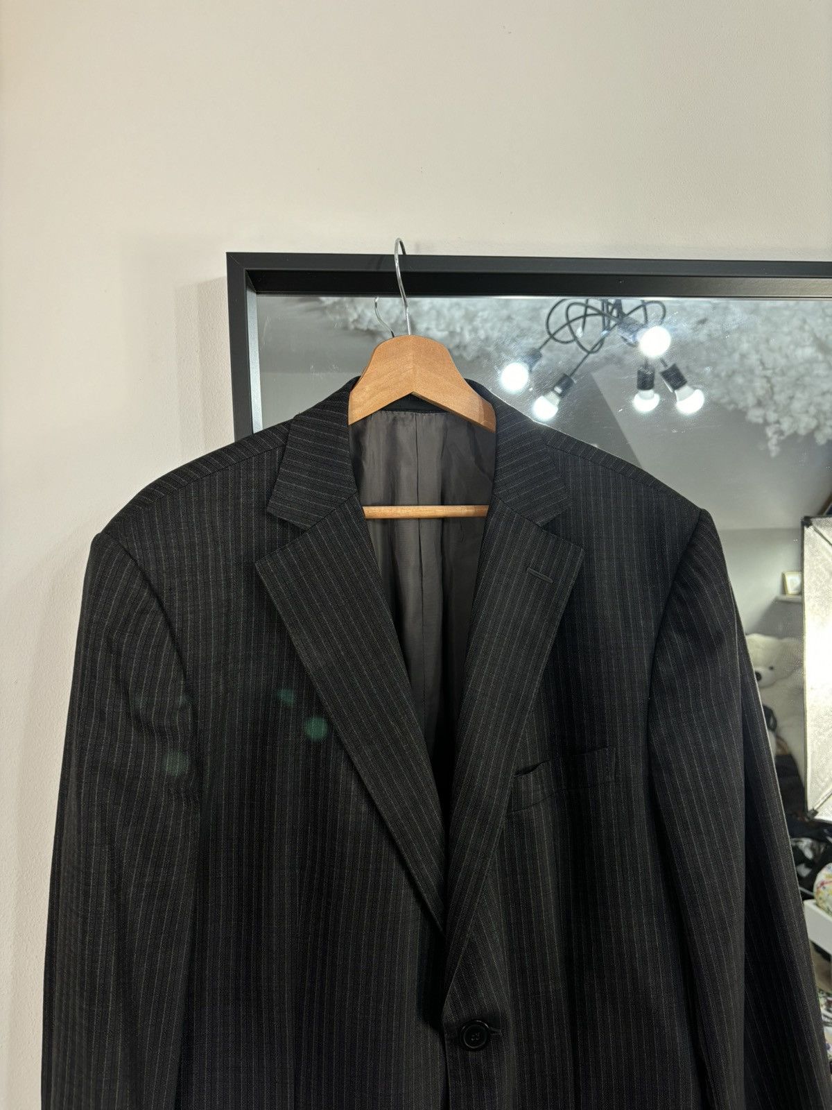 Ermenegildo Zegna × Z Zegna Vintage 90s Striped Blazer Jacket Zegna Luxury Elegant Suit Size 40R - 4 Thumbnail