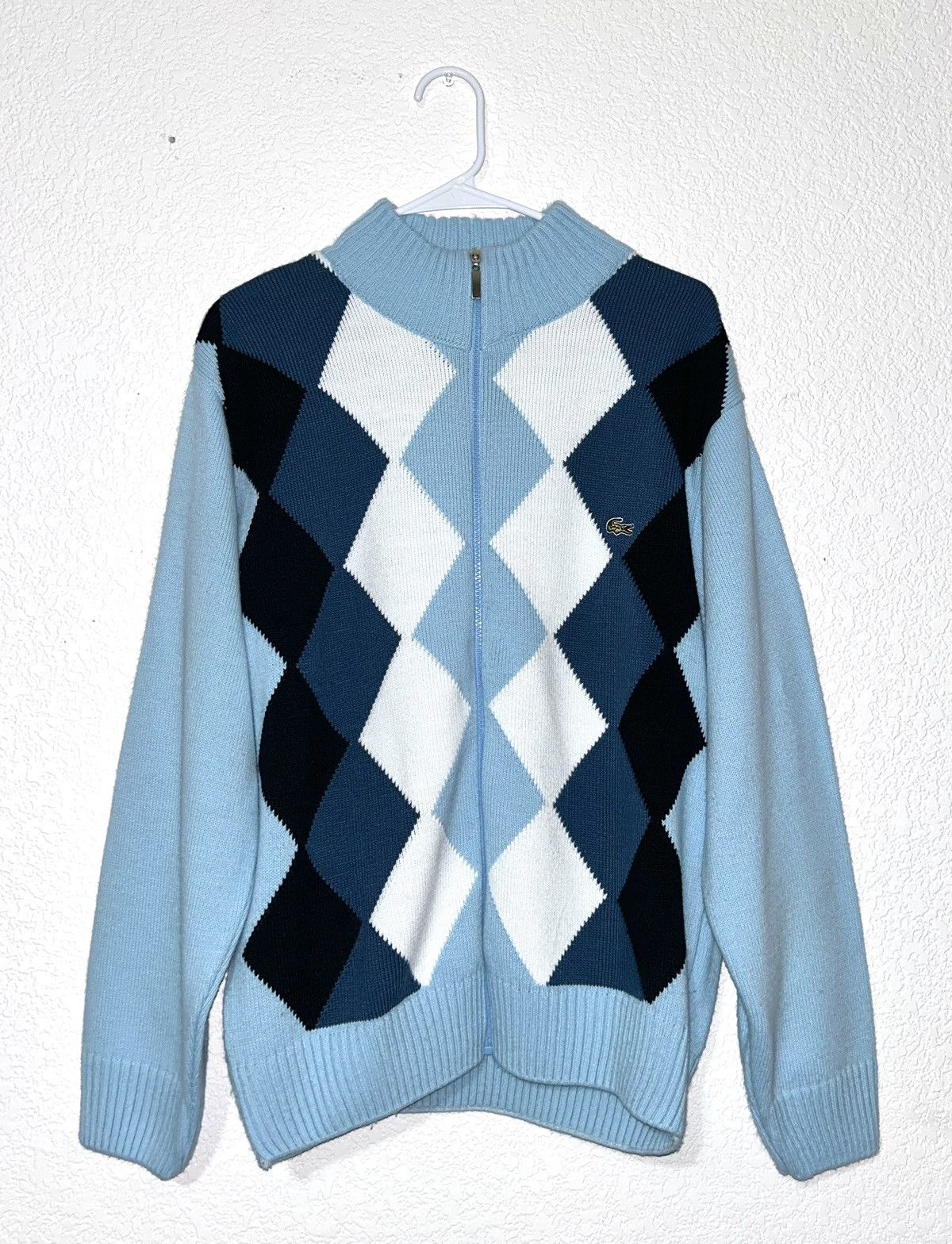 Lacoste Lacoste Diamond Pattern Sweater Size US M / EU 48-50 / 2 - 1 Thumbnail