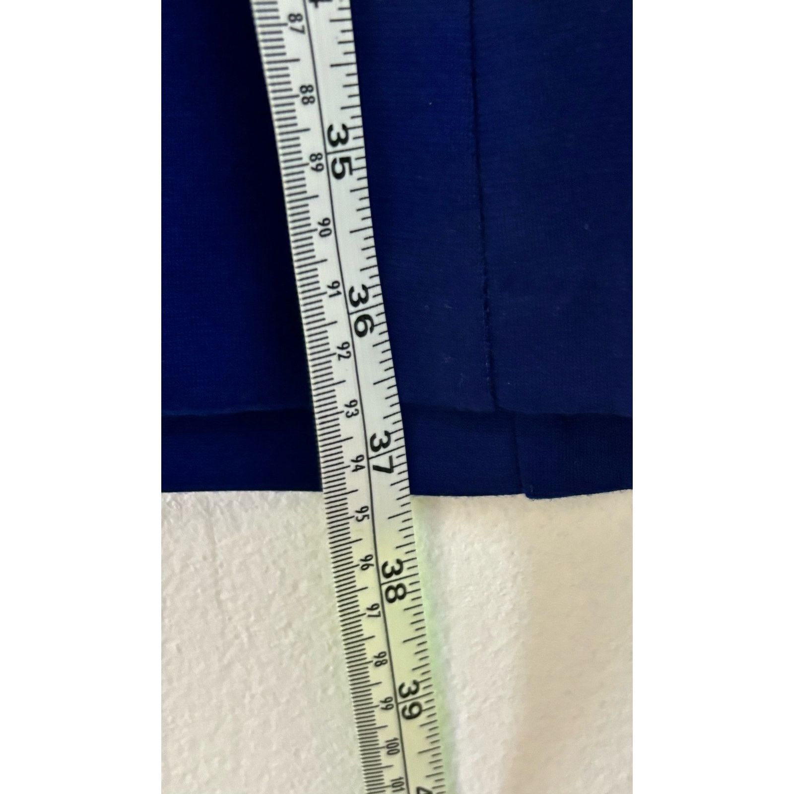 MAGGY LONDON Maggy London Blue A-Line Midi Dress Cap Sleeves Belted 14 Size XL / US 12-14 / IT 48-50 - 3 Thumbnail