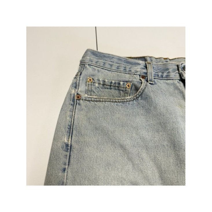 Levi's Vintage 90s Levis 505 Jeans Mens 34x30 (32x29) USA Light Was Size US 34 / EU 50 - 3 Thumbnail