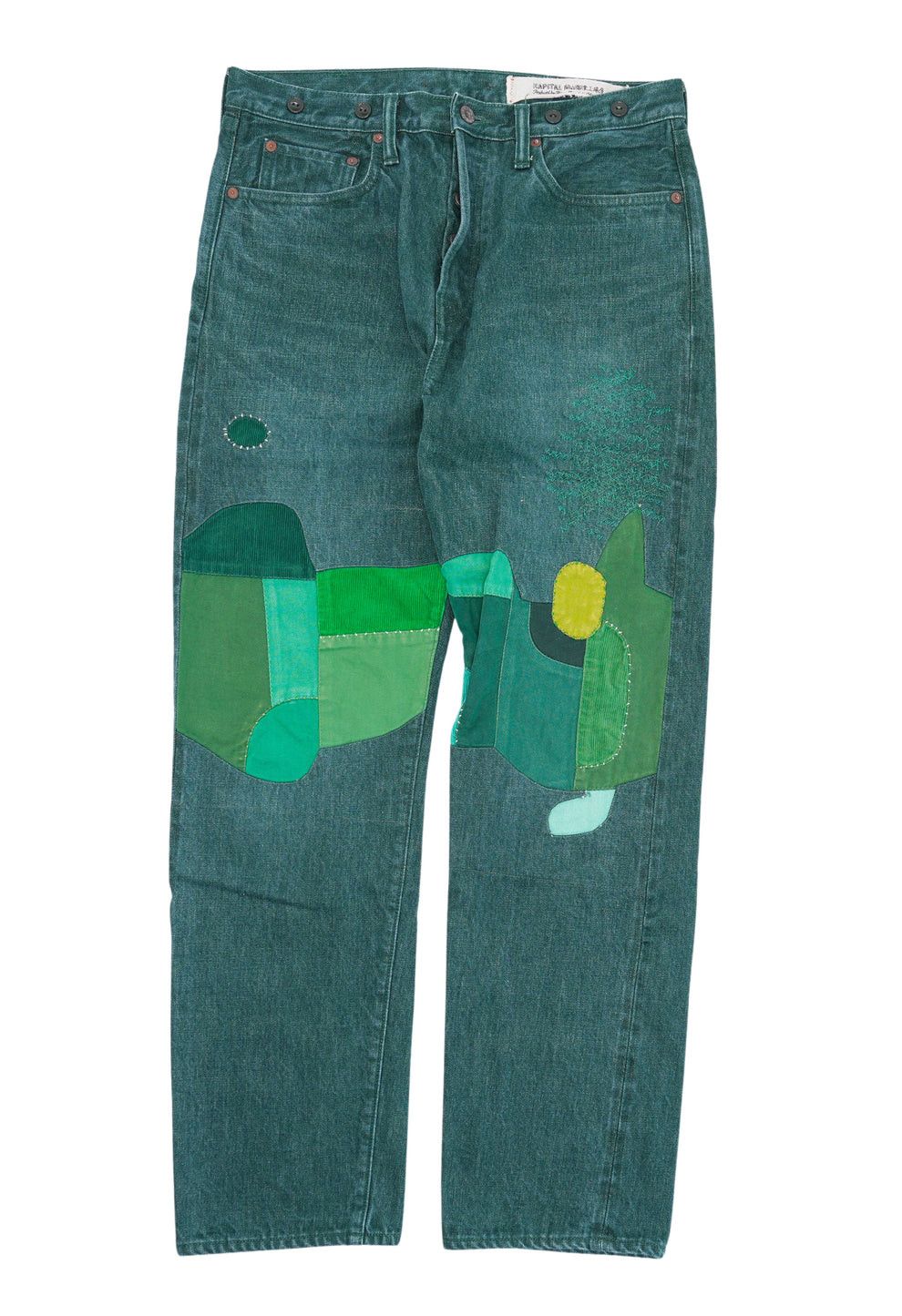 Kapital KAPITAL green denim monkey cisco bonsai jeans Size US 28 / EU 44 - 8 Thumbnail