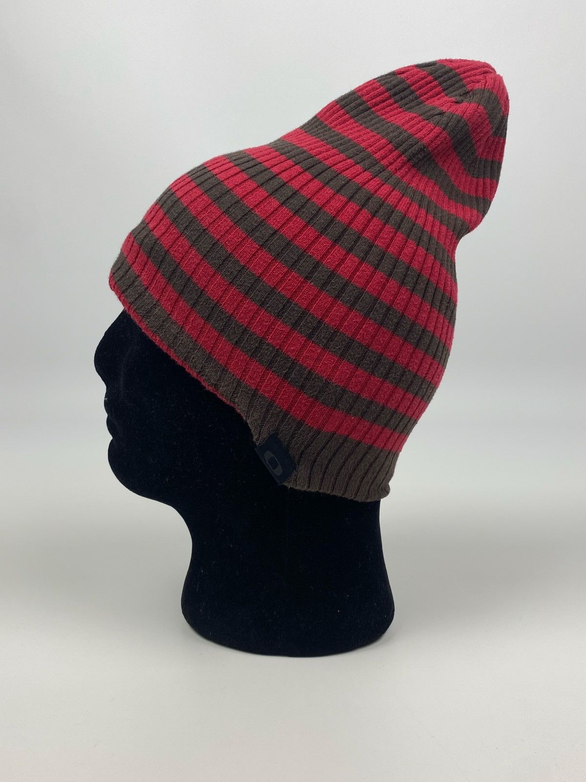 Oakley 2000’s Vintage Oakley Striped Cotton Beanie Size ONE SIZE - 1 Thumbnail