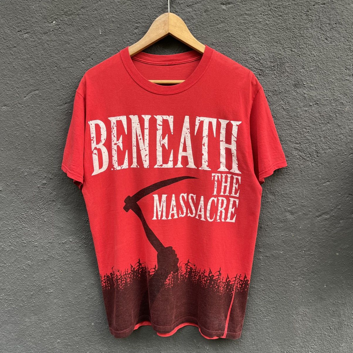 Band Tees Thrashed Faded BENEATH THE MASSACRE Grunge Metal Band Tee Size US M / EU 48-50 / 2 - 1 Thumbnail