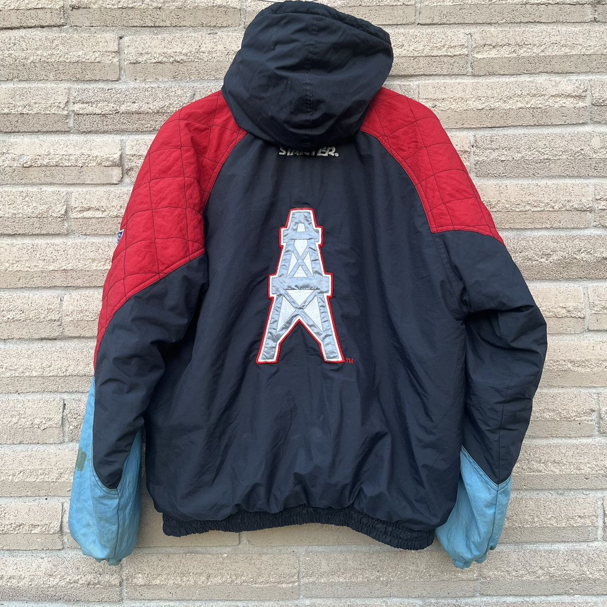 NFL Vintage 90s NFL HOUSTON OILERS Texans STARTER PUFFER JACKET Size US M / EU 48-50 / 2 - 2 Thumbnail