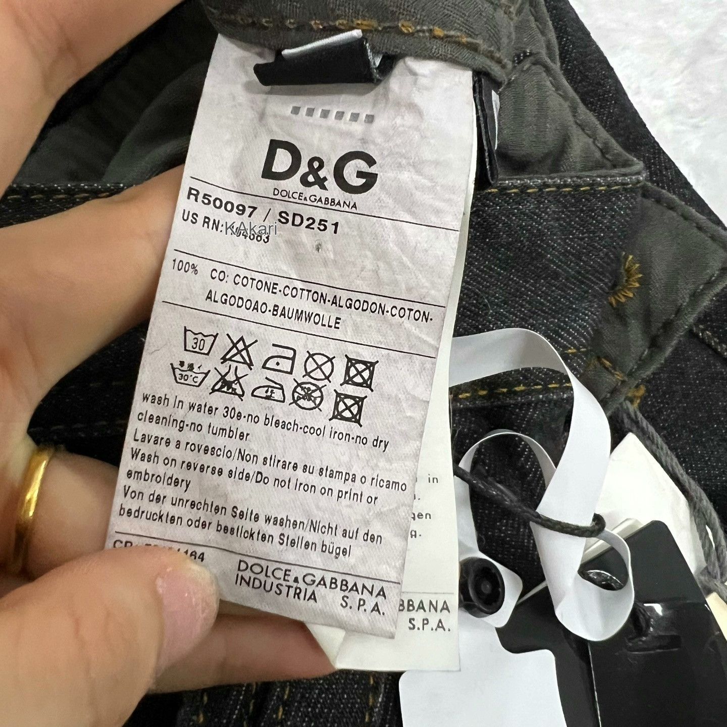 Dolce & Gabbana Dolce Gabbana Black Gray Denim Jeans 31 Size US 31 - 4 Thumbnail