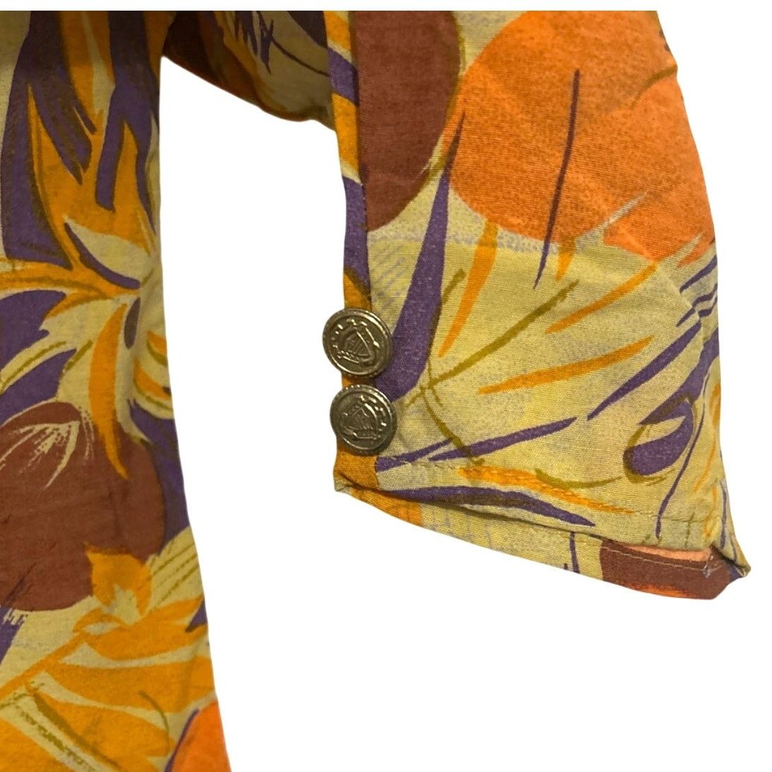 Vintage Vintage 1970 Danielle B Womens Tropical Cotton Blouse Size M / US 6-8 / IT 42-44 - 2 Thumbnail
