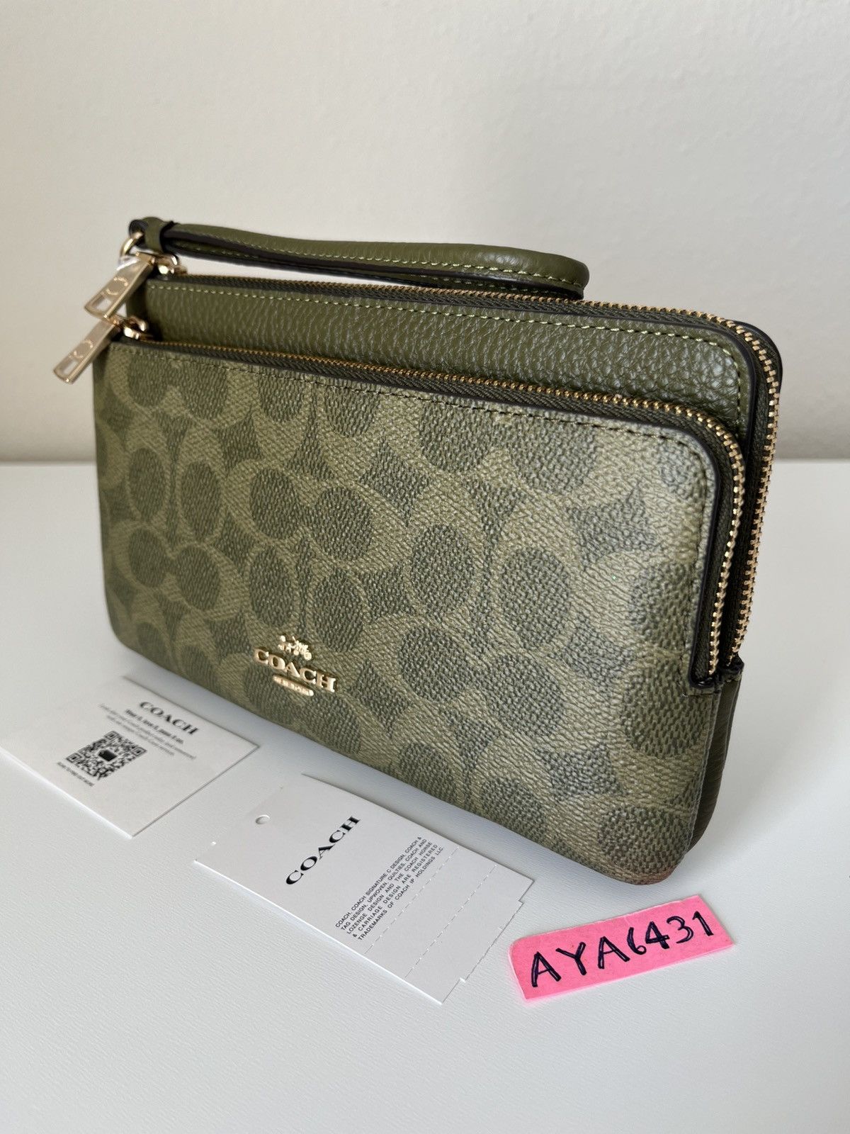 Coach Coach large double zip wristlet Size ONE SIZE - 1 Thumbnail