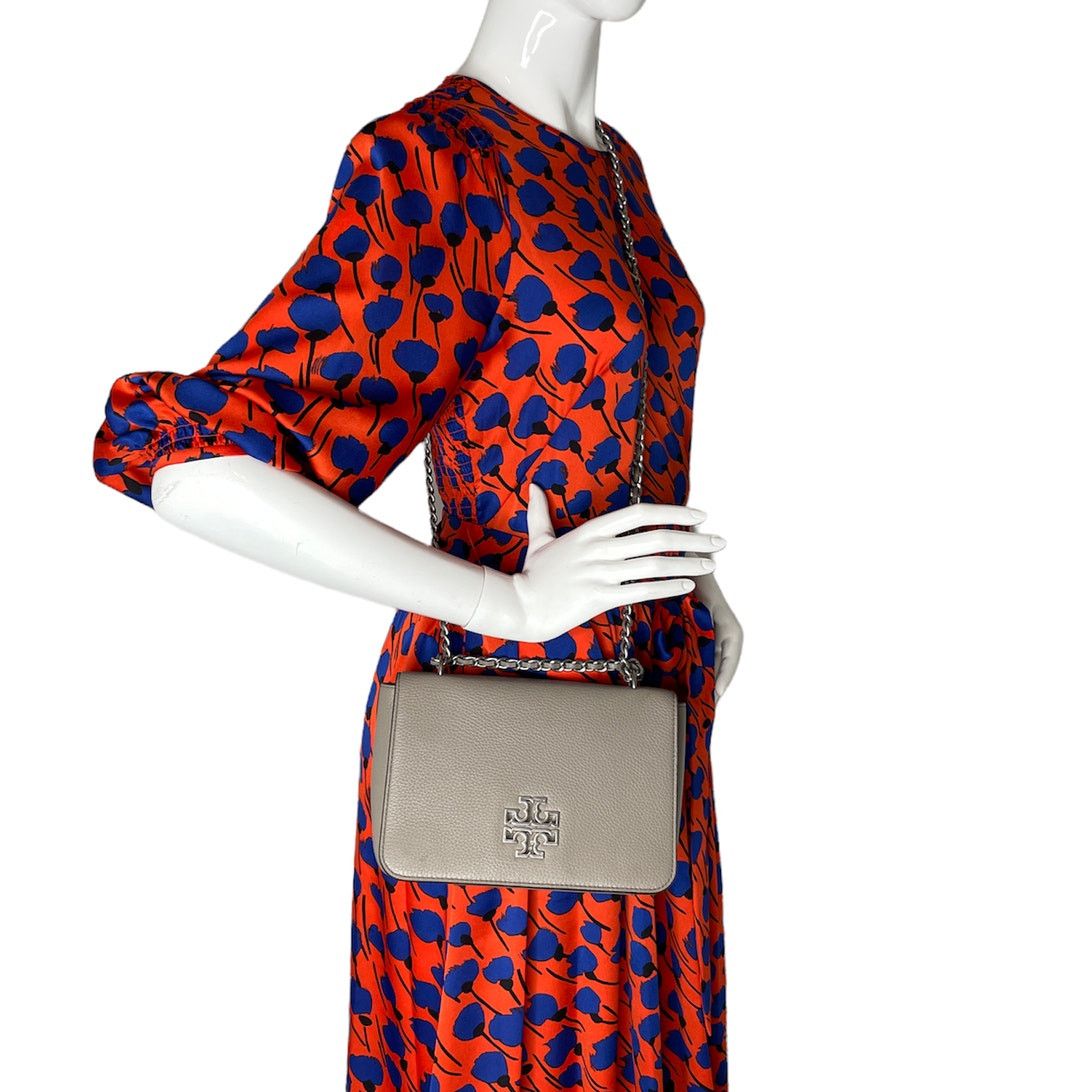 Tory Burch Tory Burch Britten Leather Adjustable Shoulder Bag Size ONE SIZE - 12 Thumbnail