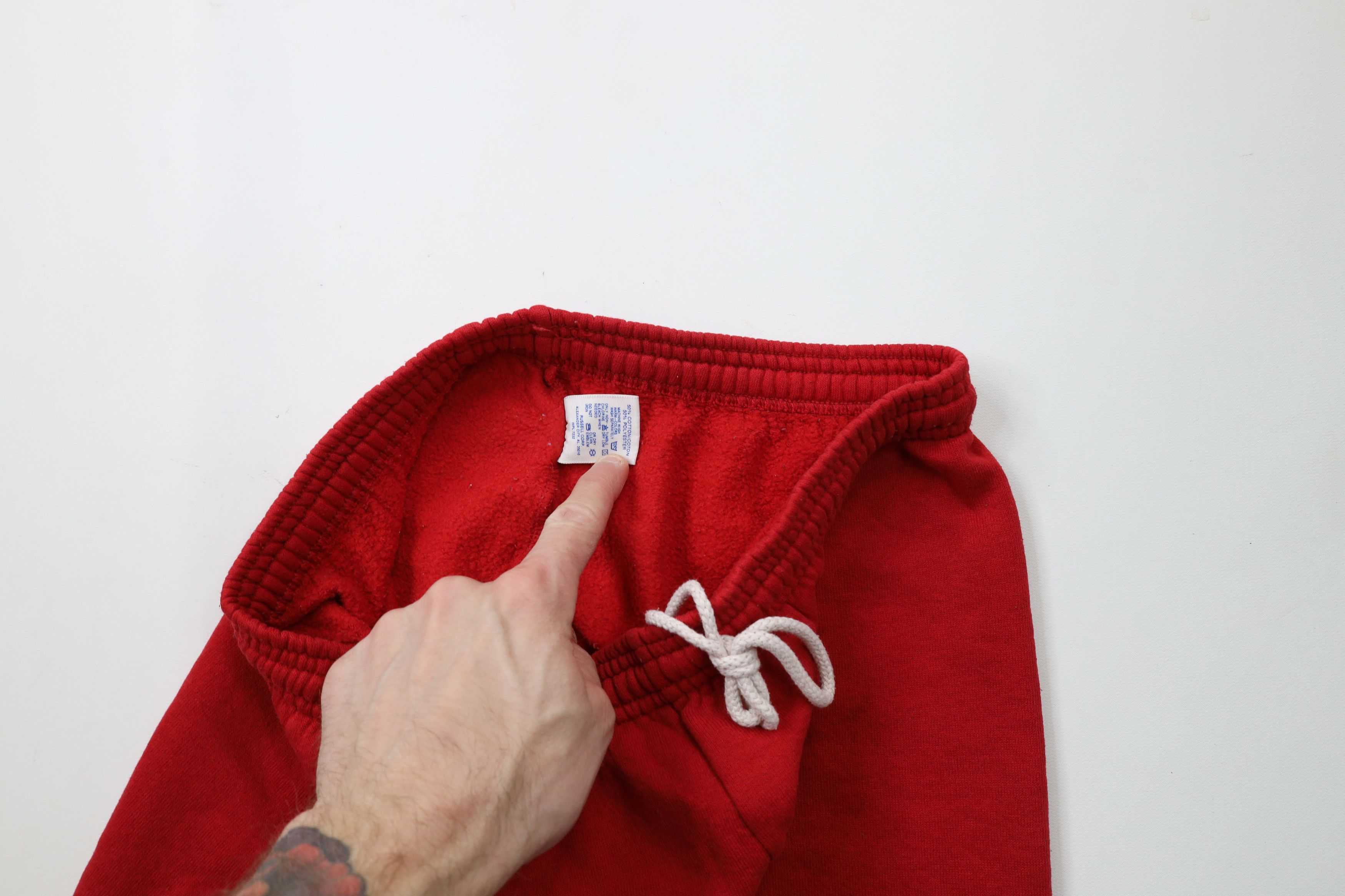 Vintage Vintage 90s Streetwear Blank Sweatpants Joggers Red USA Size US 36 / EU 52 - 10 Thumbnail