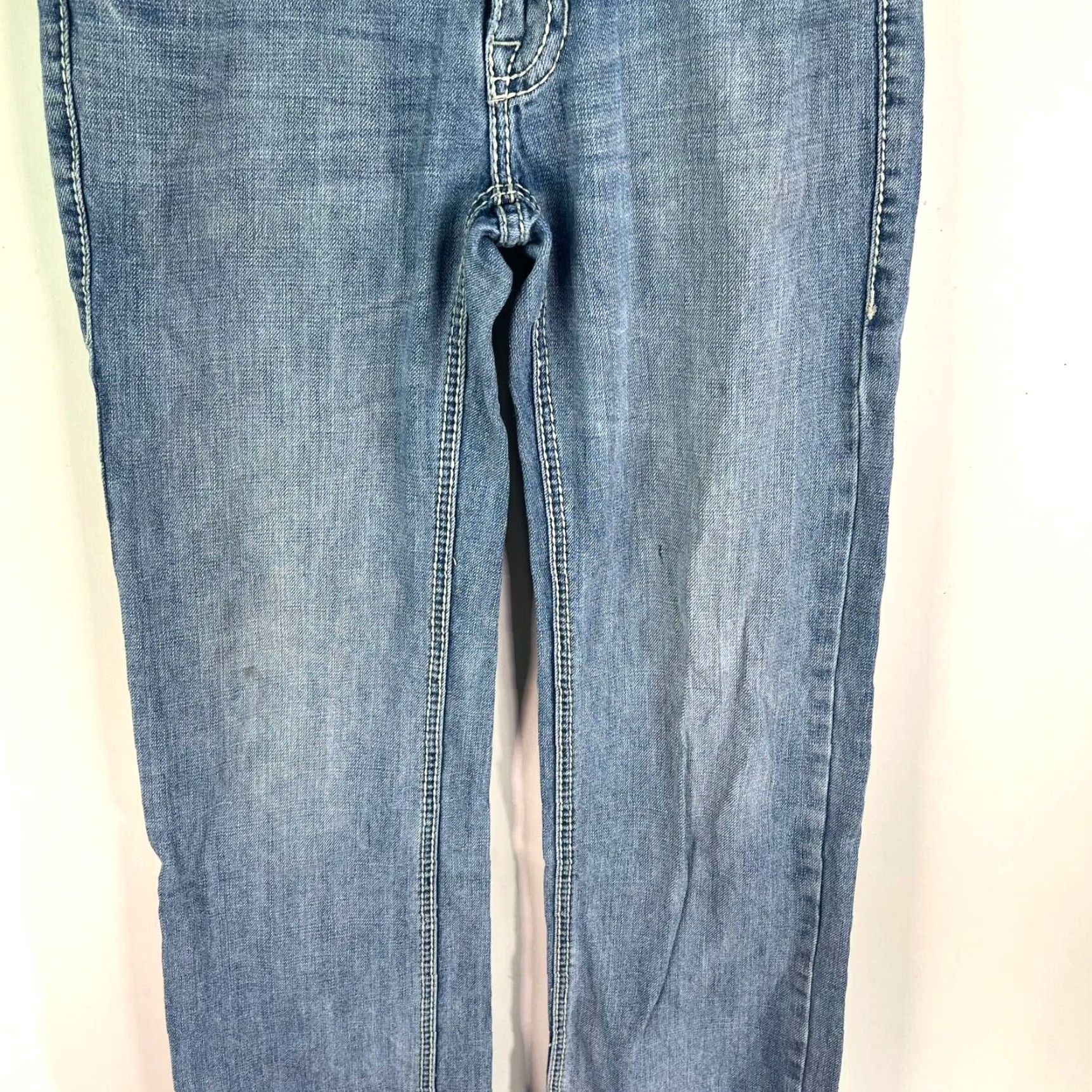 Doublet Rock & Roll Cowboy Men's 28 Straight Leg Jeans 28X34 Blue Comfort Stretch Rock Theme Size US 28 / EU 44 - 3 Thumbnail