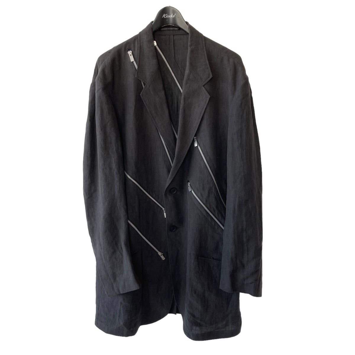 ジャケット・アウター Yohji Yamamoto POUR HOMME-INK DYED setup YOHJI YAMAMOTO pour homme LINEN INK DYE ZIP JACKET