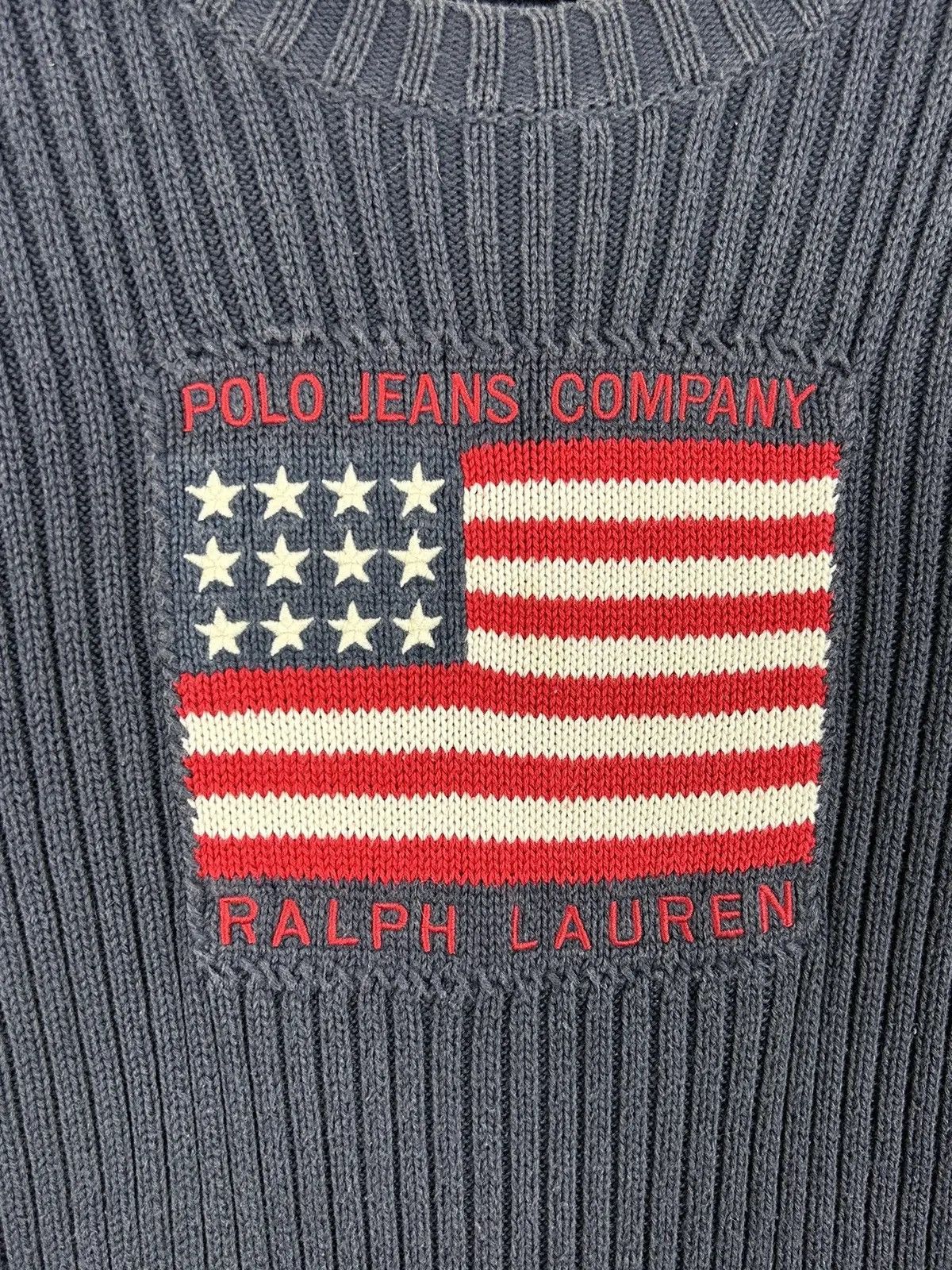 Polo Ralph Lauren Polo Jeans By Ralph Lauren USA American Flag Sweater Size L / US 10 / IT 46 - 2 Thumbnail