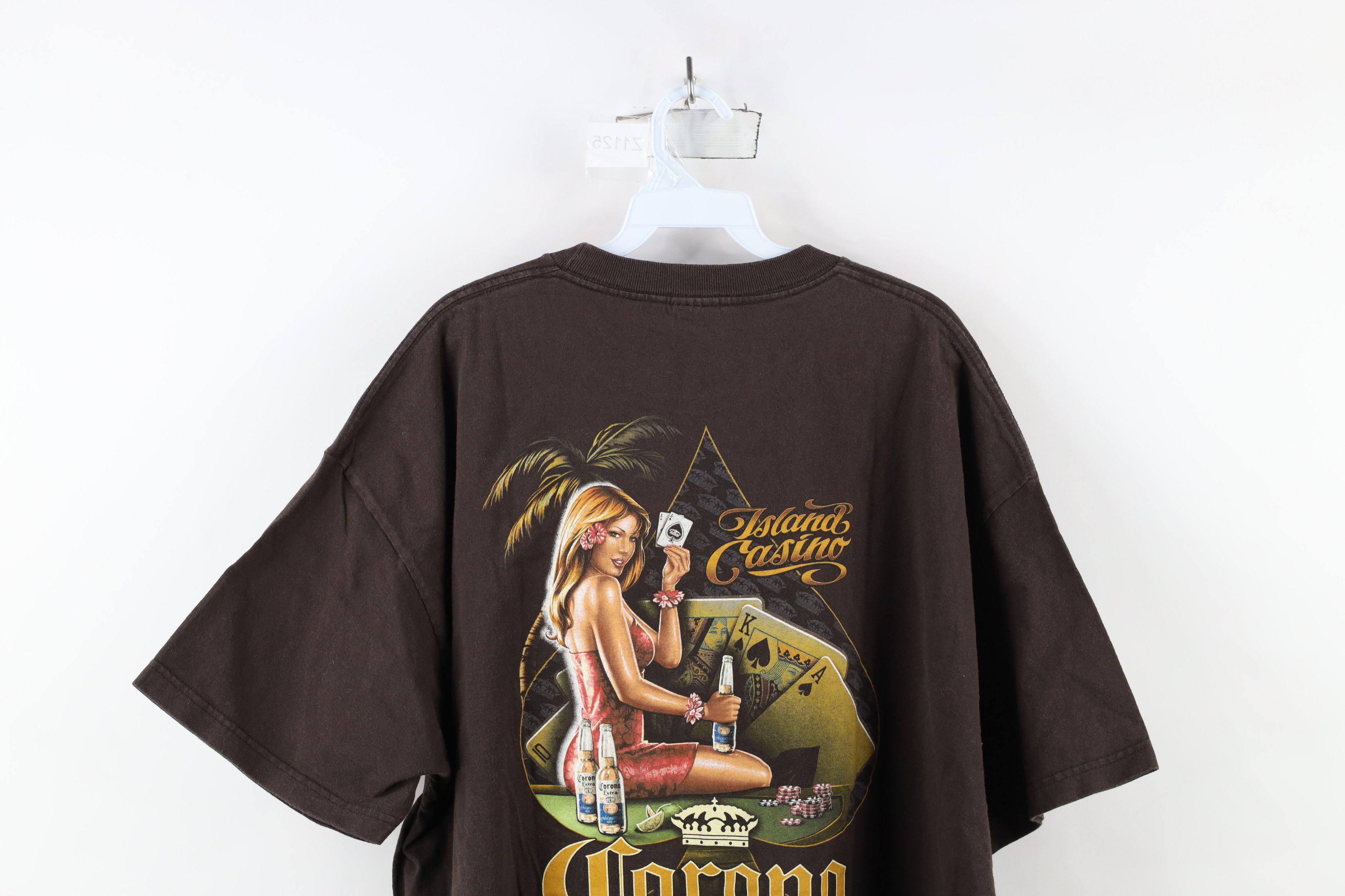 Vintage Vintage Y2K 2005 Corona Extra Las Vegas Pinup Girl T-Shirt Size US XXL / EU 58 / 5 - 11 Thumbnail