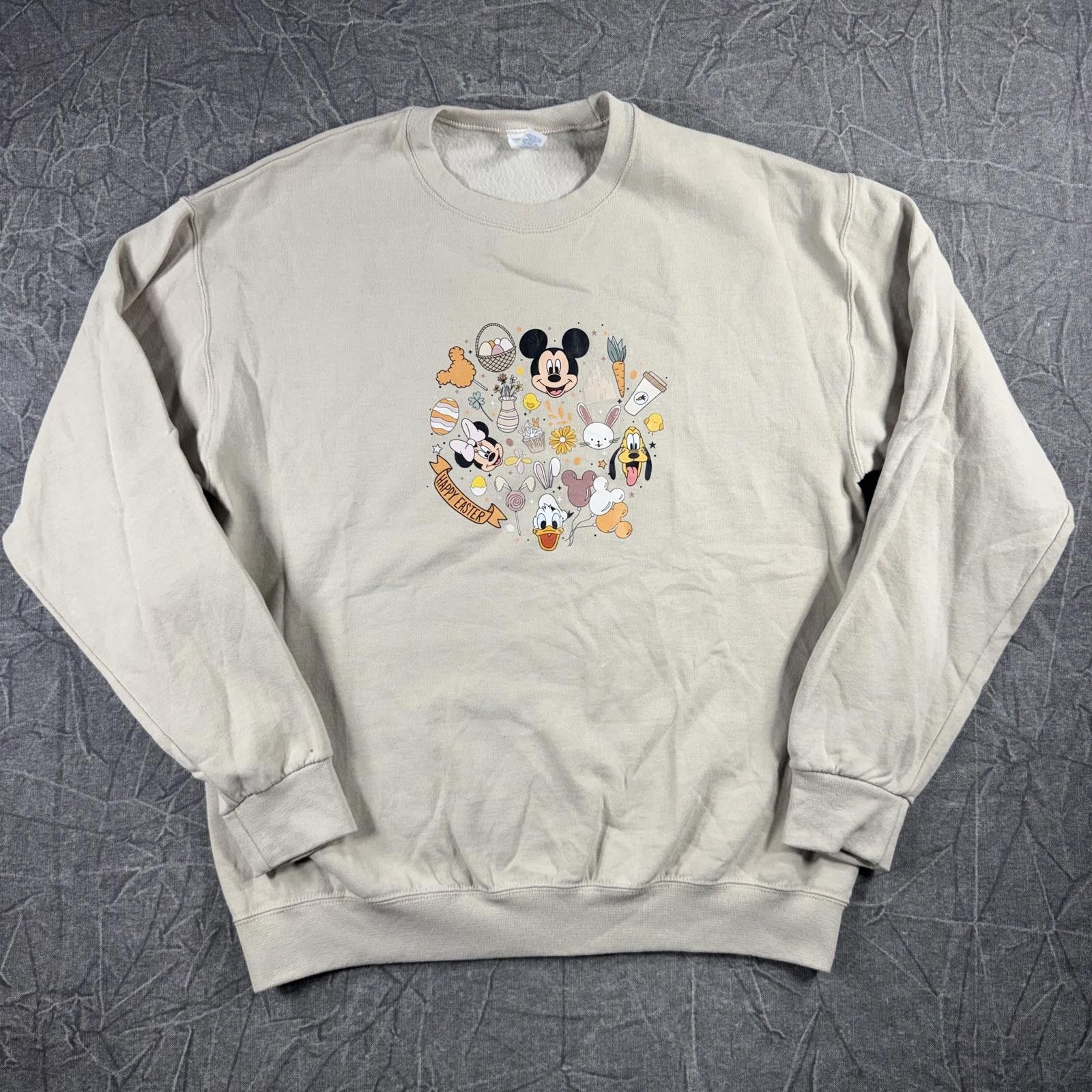 Disney Disney Sweater Women's L Beige Easter Disneyland Size ONE SIZE - 1 Thumbnail