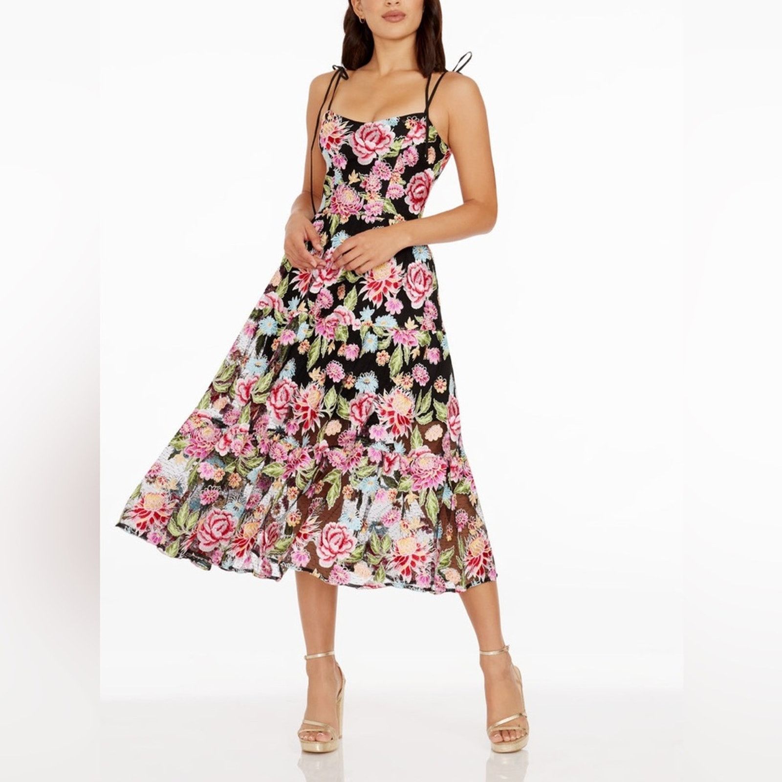 Dress the Population Dress the Population Dream Midi Dress in Pink Rose size XS Size XS / US 0-2 / IT 36-38 - 1 Thumbnail