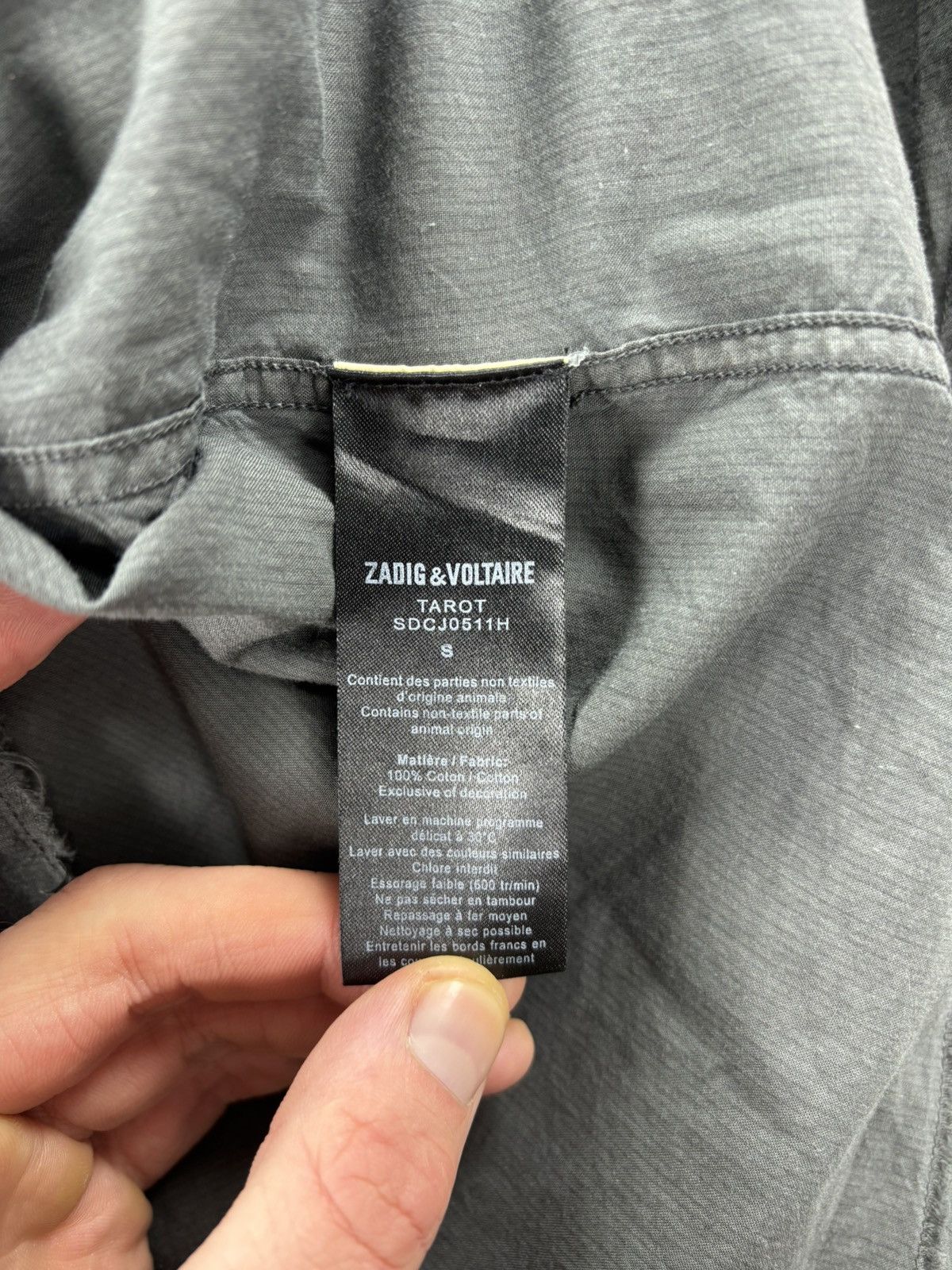 Zadig & Voltaire Womens shirt Zadig Voltaire Size S Color Gray Size S / US 4 / IT 40 - 13 Thumbnail