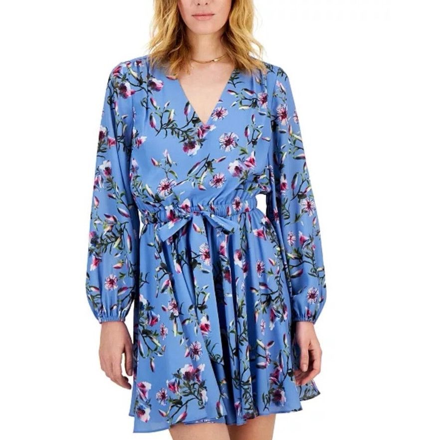 Other INC International Concepts floral waist tie dress Size M / US 6-8 / IT 42-44 - 2 Thumbnail