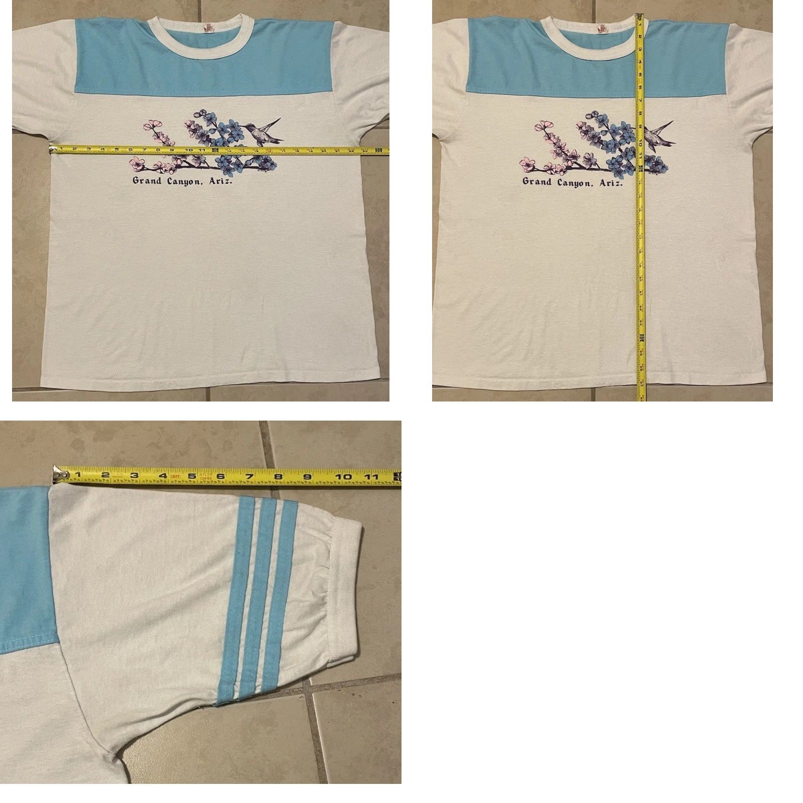 Vintage VINTAGE Grand Canyon Striped Shirt M L White Sun Graphic 80s 70s Biker Grunge USA T-Shirt Men Size US M / EU 48-50 / 2 - 9 Thumbnail