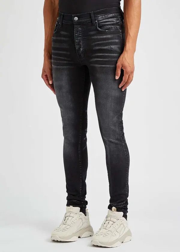 Amiri o1mle0426 Stack Straight Jeans in Faded Black Size US 38 / EU 54 - 2 Thumbnail