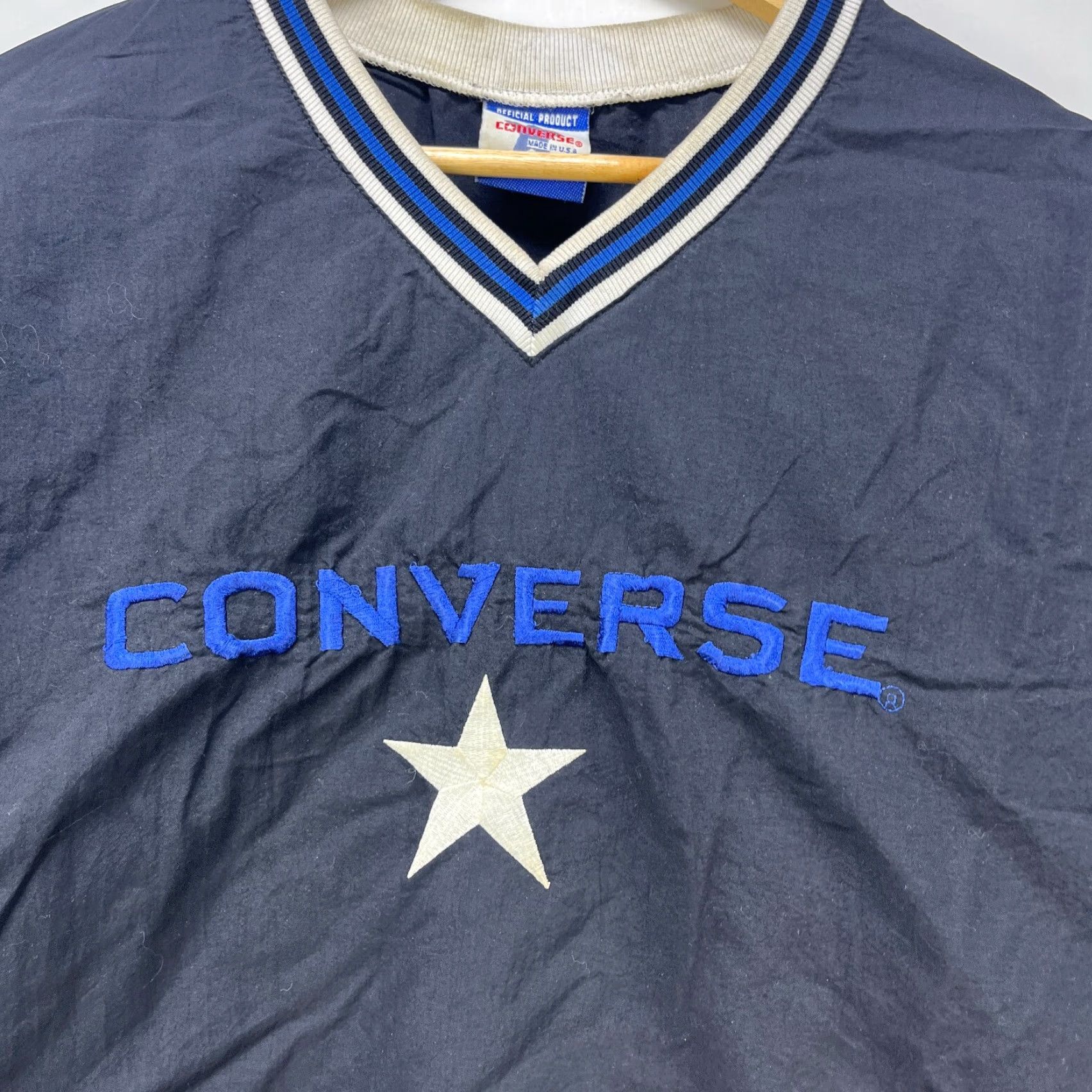 Converse VINTAGE Converse Jacket Windbreaker Men XL Black 90s All Star USA Size US XL / EU 56 / 4 - 3 Thumbnail