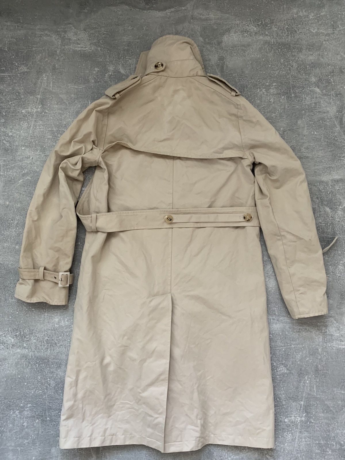 A.P.C. × Vintage APC Tan Trench Coat Womens Jacket Belted Beige Size XS / US 0-2 / IT 36-38 - 6 Thumbnail