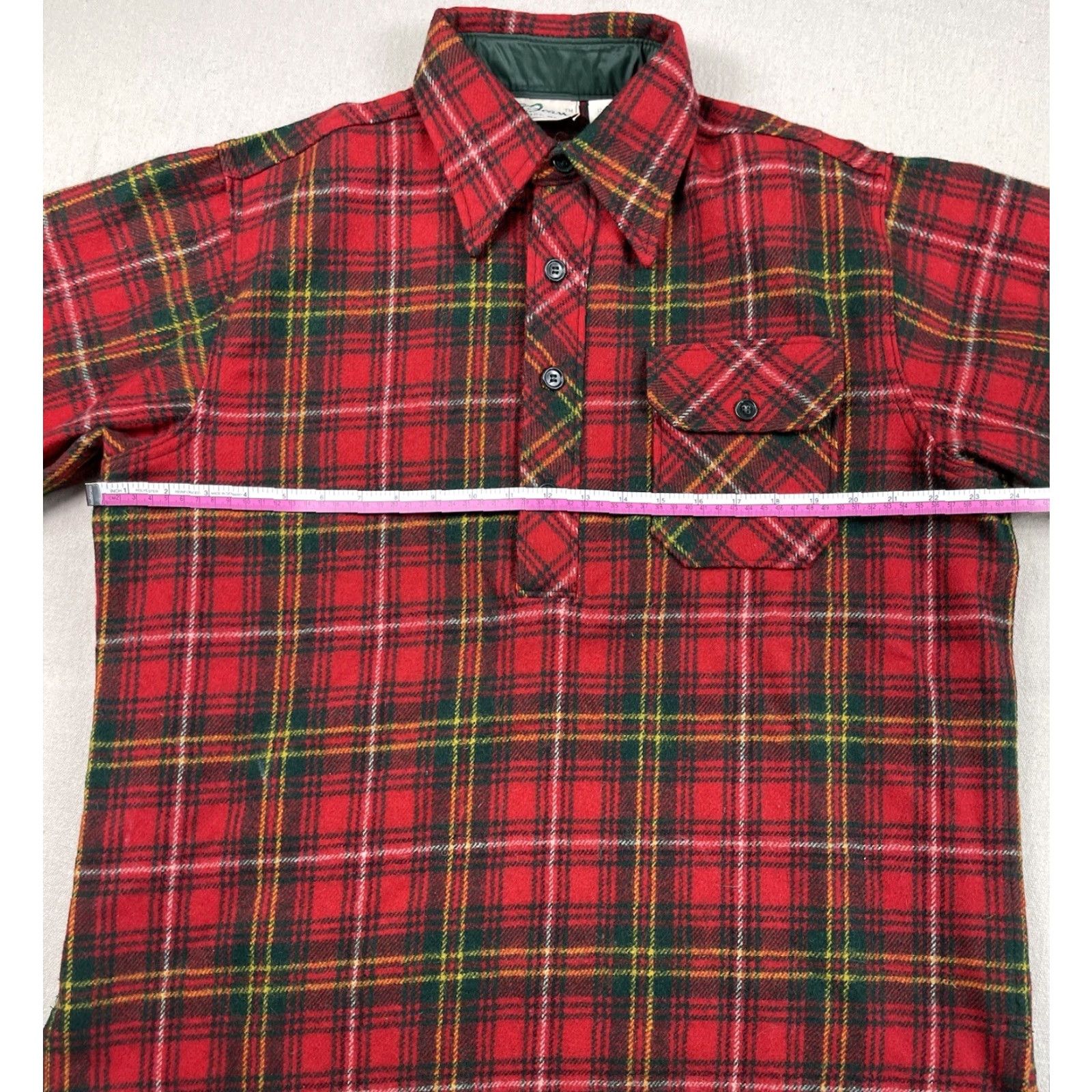 Vintage VINTAGE LL BEAN Wool Trapper Pullover Jacket Mens Sz L Plaid Chore Barn USA Rare Wool Blend 85/15 Button Pockets 100% USA Made Mens Size US L / EU 52-54 / 3 - 4 Thumbnail