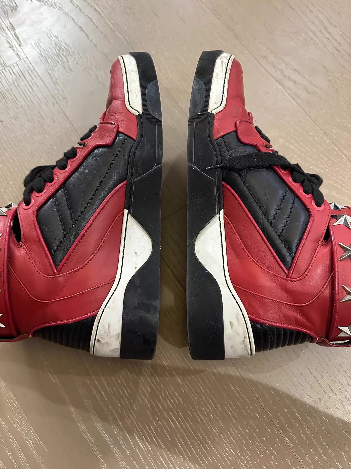 Givenchy Givenchy Tyson Black Red Stud Star Shoes 43 Size US 10 / EU 43 - 4 Thumbnail