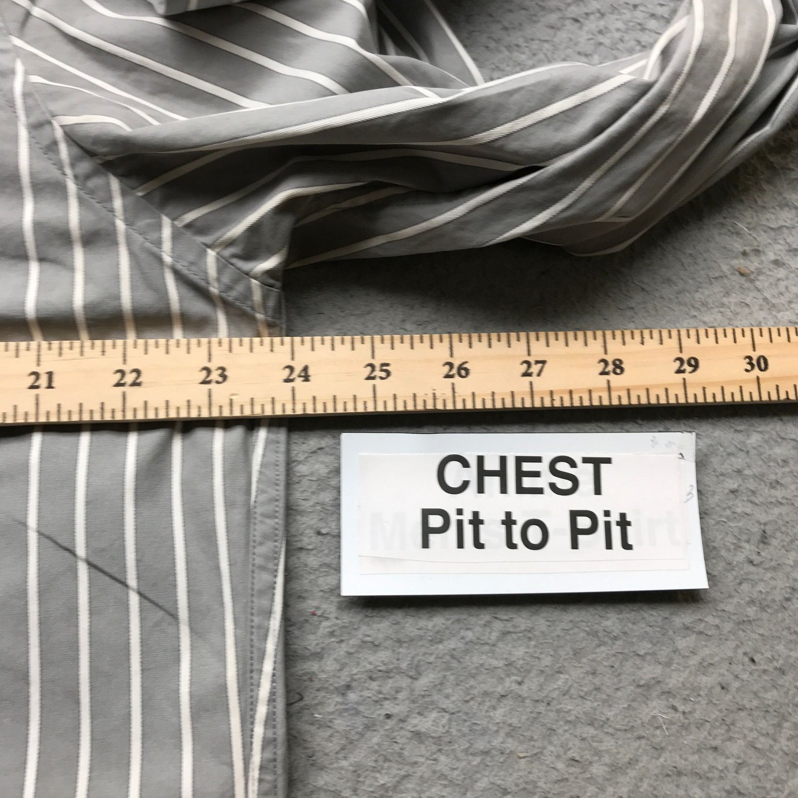 Abercrombie & Fitch Abercrombie & Fitch Muscle Dress Shirt Men XXL Striped Gray Size US XXL / EU 58 / 5 - 5 Thumbnail
