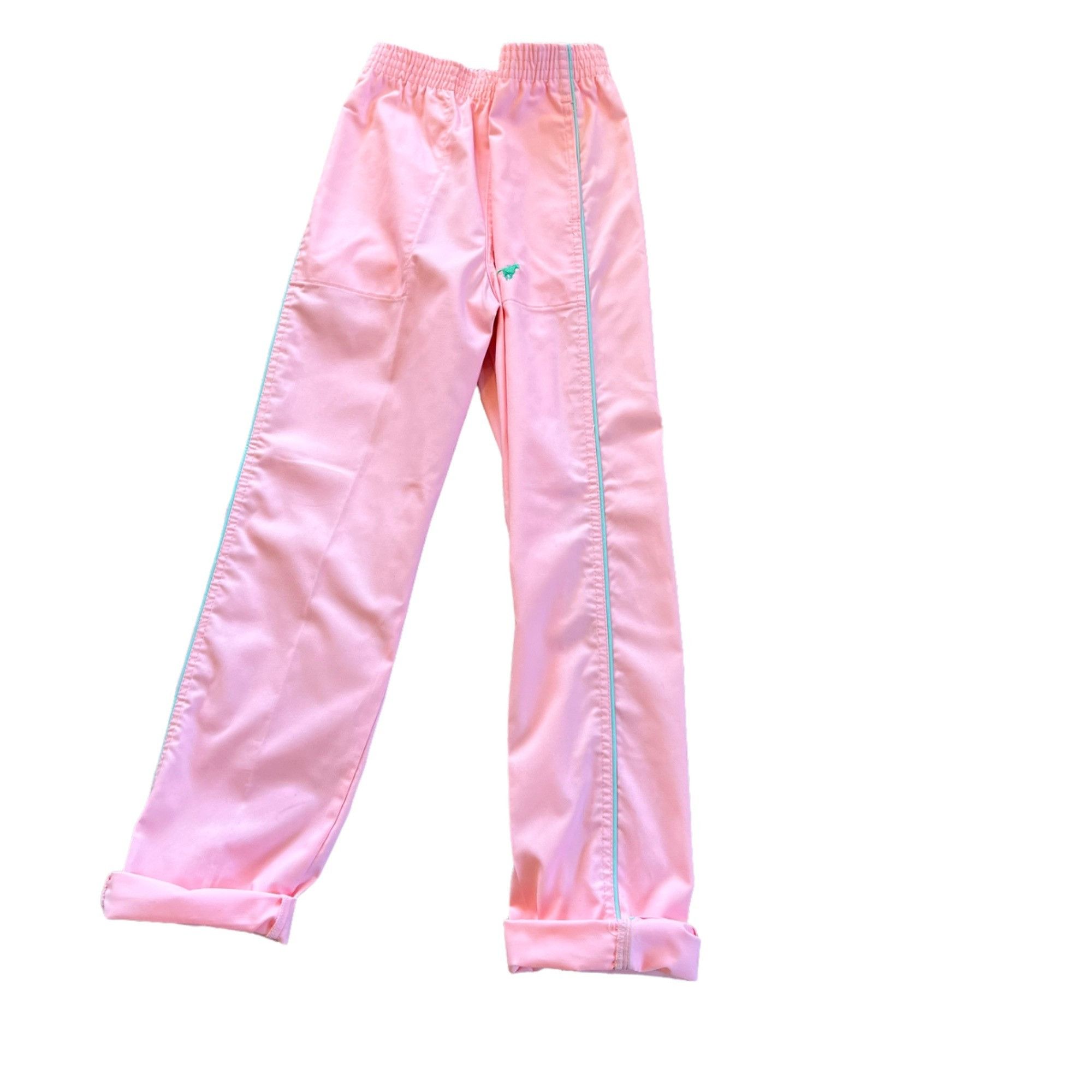 Vintage Vintage Wrangler High Rise Bubble Gum Pink & Pastel Blue Pan Size 28" / US 6 / IT 42 - 4 Thumbnail