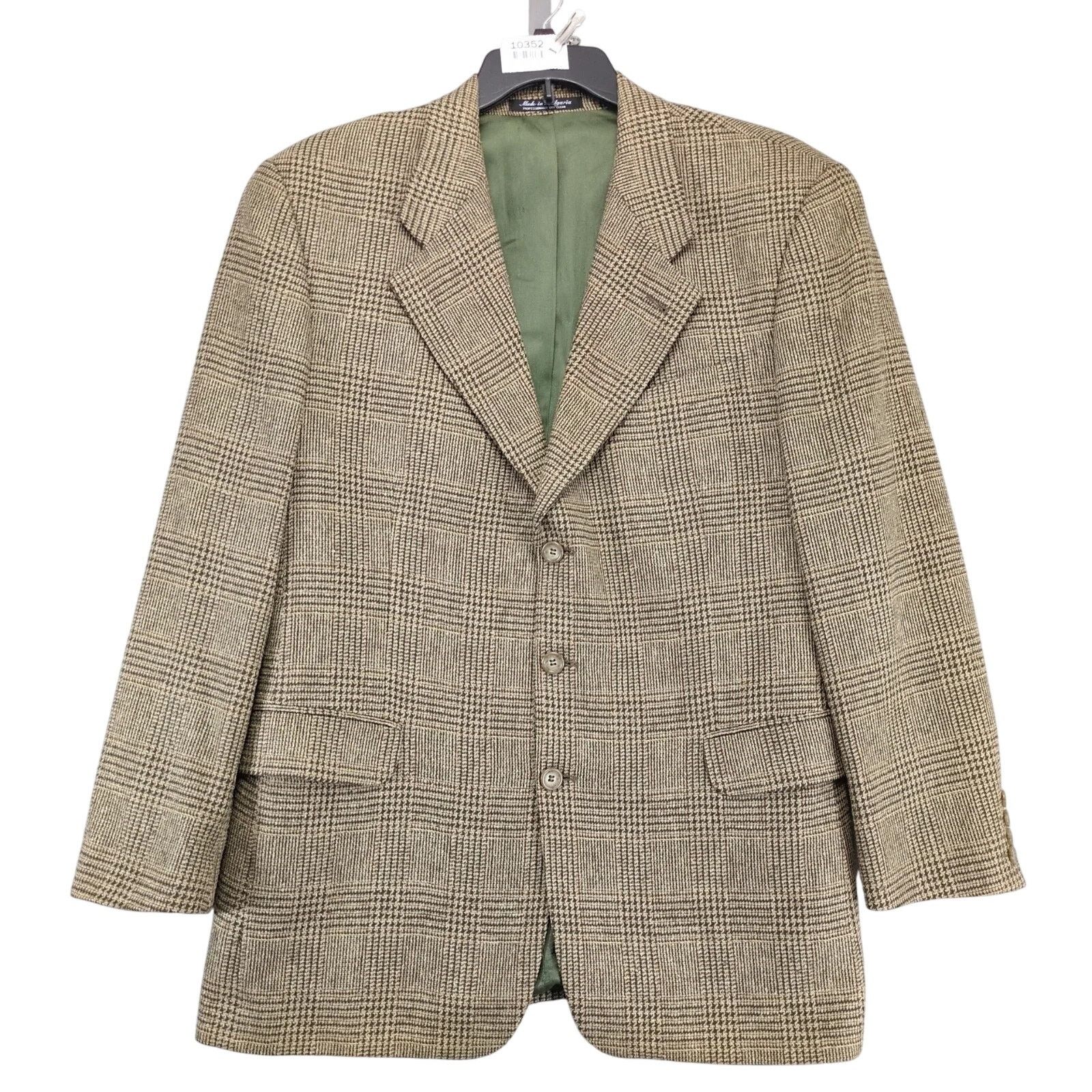 Other Bill Robin Son Brown Plaid Tweed Blazer Men's 42L Silk Wool Size 42L - 1 Thumbnail