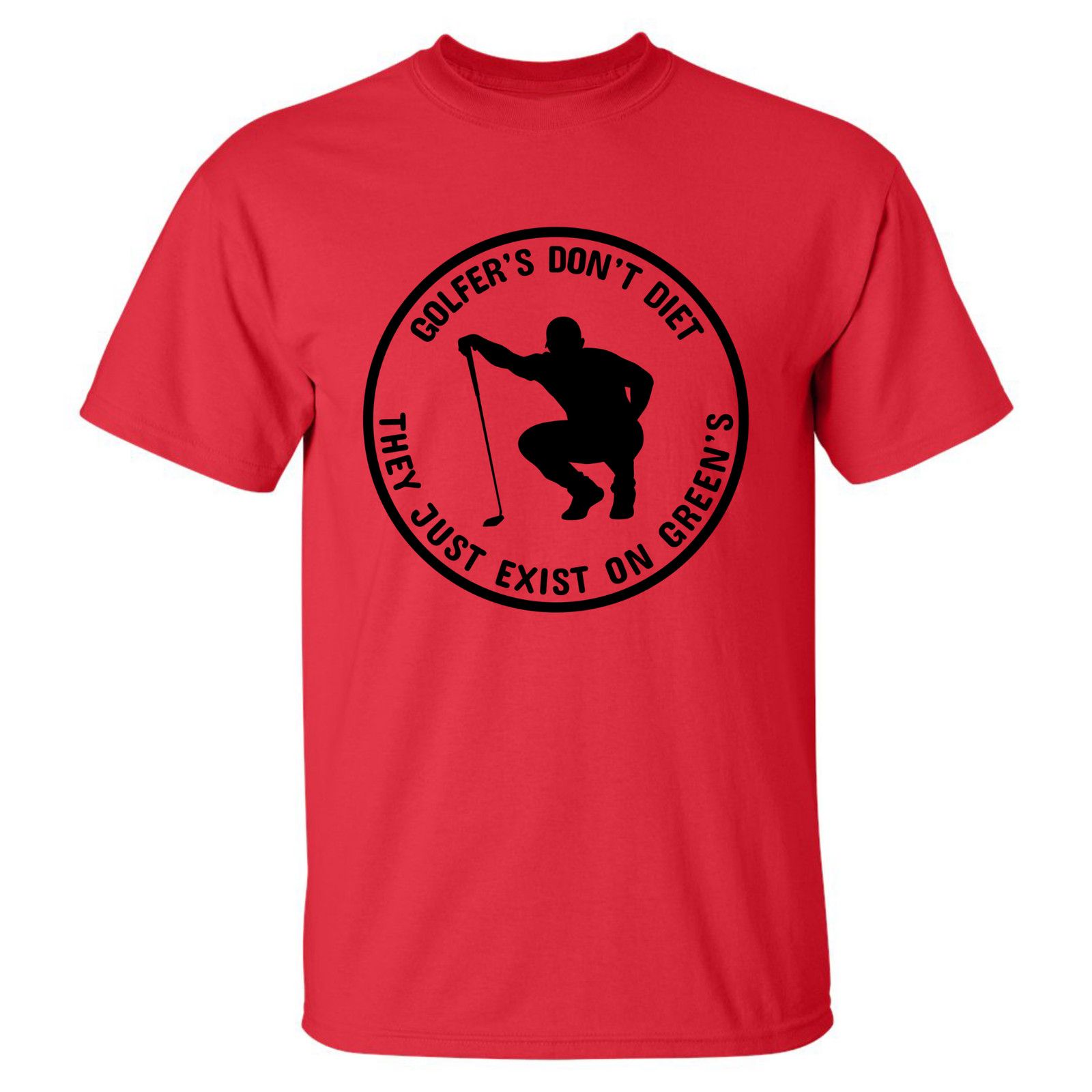 Gildan Golfers Don't Diet Greens Funny Man Golfer Kneeling T-Shirt Size US L / EU 52-54 / 3 - 23 Thumbnail