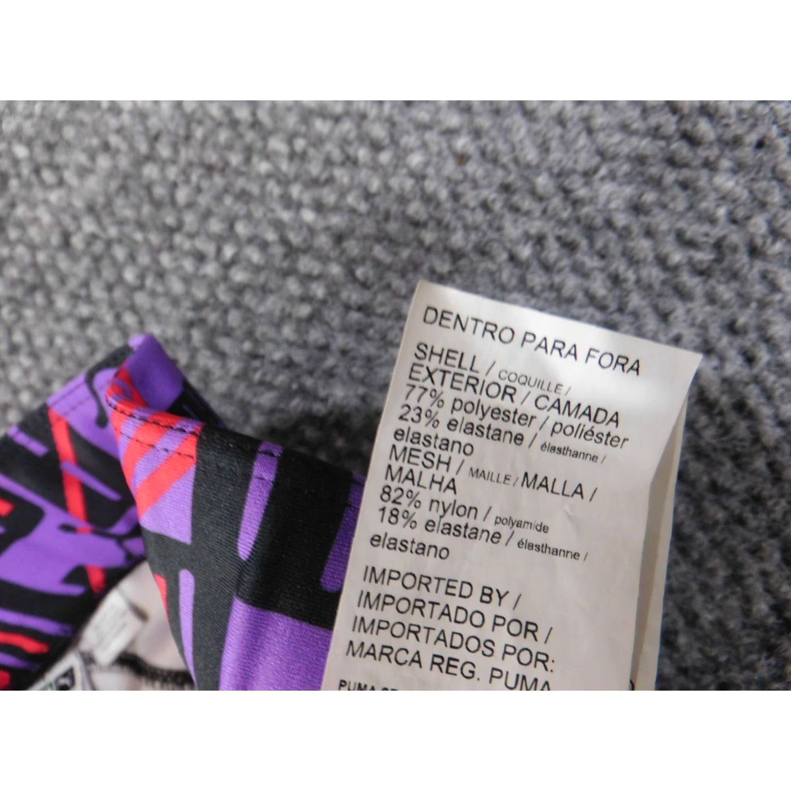 Puma PUMA Leggings Women Small Purple XTG Stretch Performance Active Running & Jogging Athletic Compression Knit Straight Inseam 27 in Stars Size 42" / US 20 - 5 Thumbnail