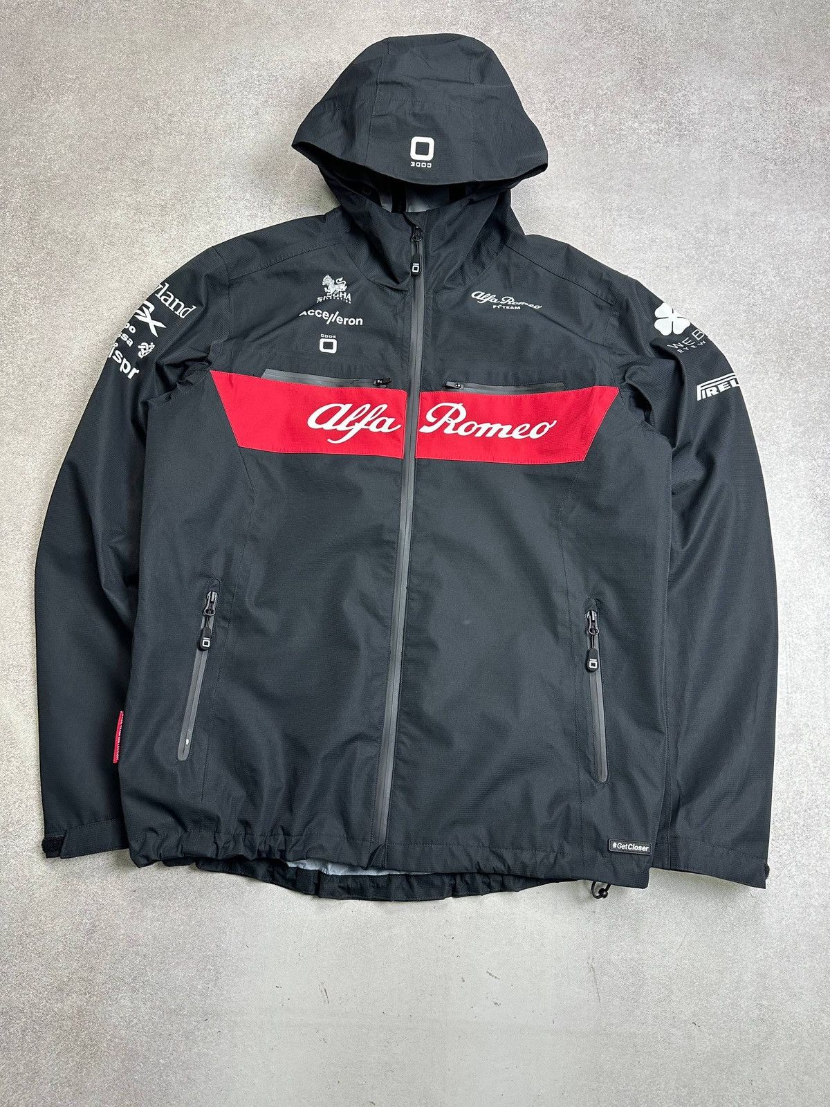 Formula 1 Alpha Romeo F-1 Team Racing Shell Waterproof Jacket Mens L Size US L / EU 52-54 / 3 - 2 Thumbnail