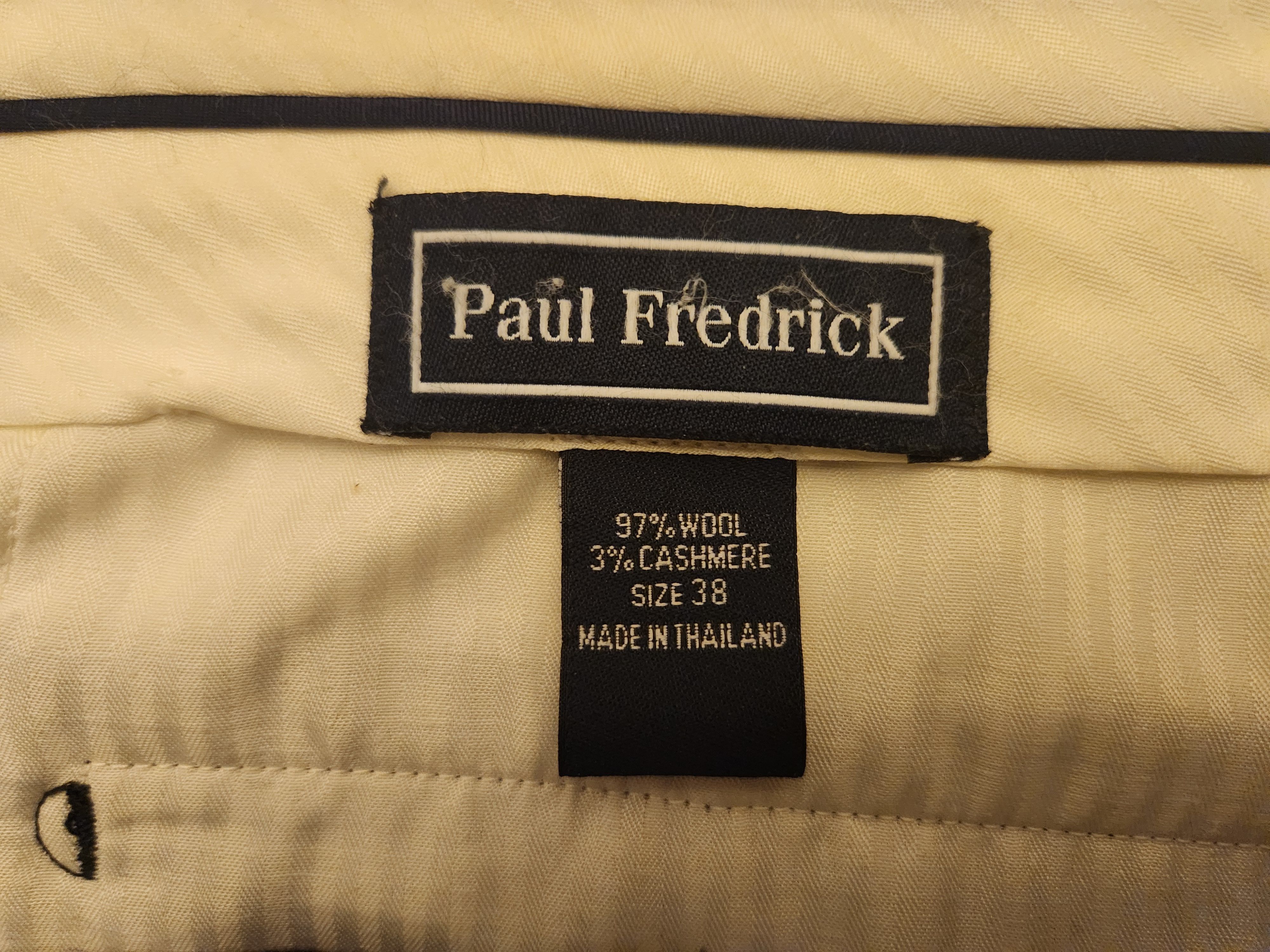 Paul Fredrick Vintage 90's Gray Flannel Pleated Front Dress Pants Size US 38 / EU 54 - 4 Thumbnail