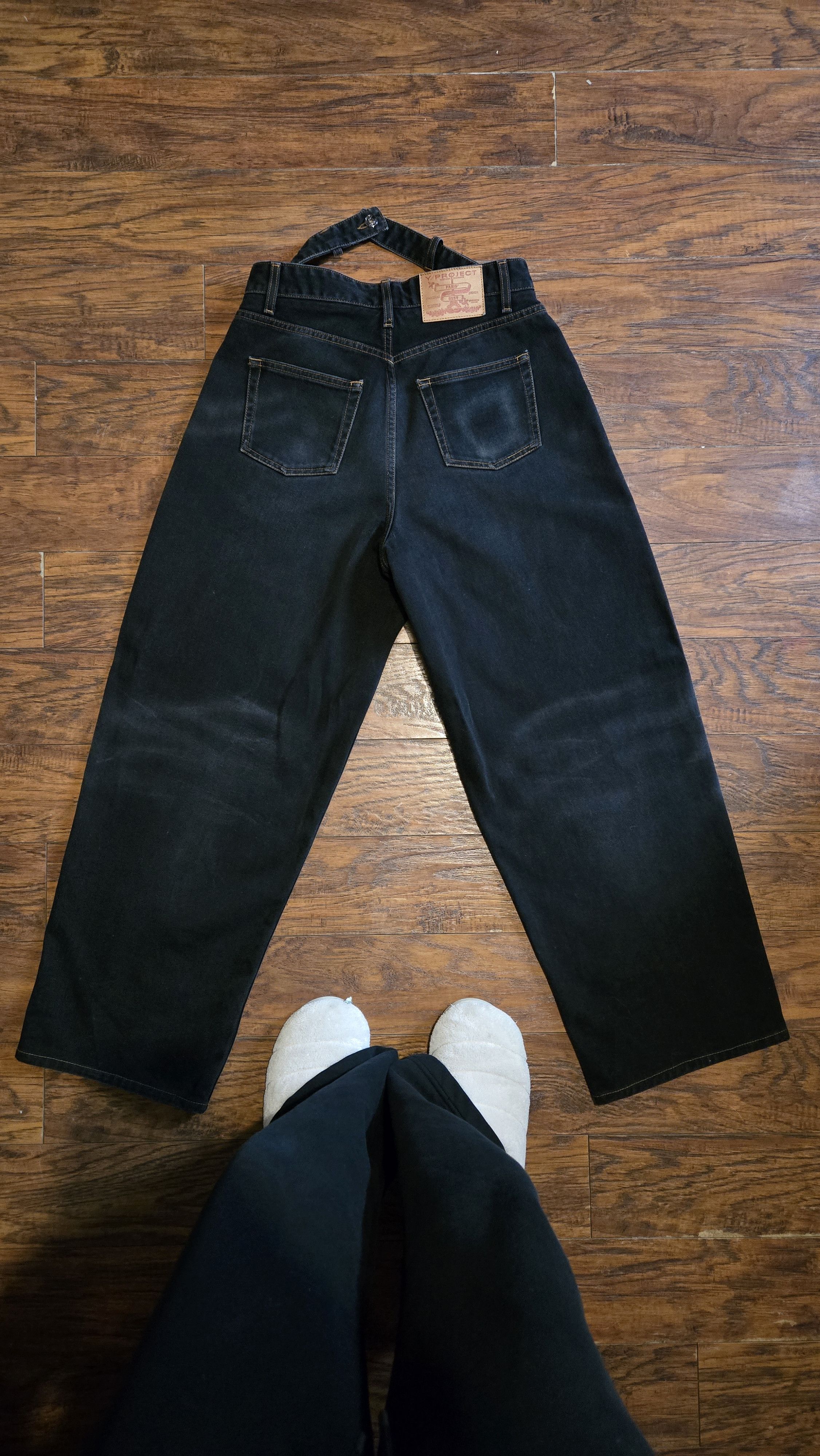Y/Project Y/PROJECT BLACK MULTI WAISTBANDS JEANS Size US 29 - 2 Thumbnail