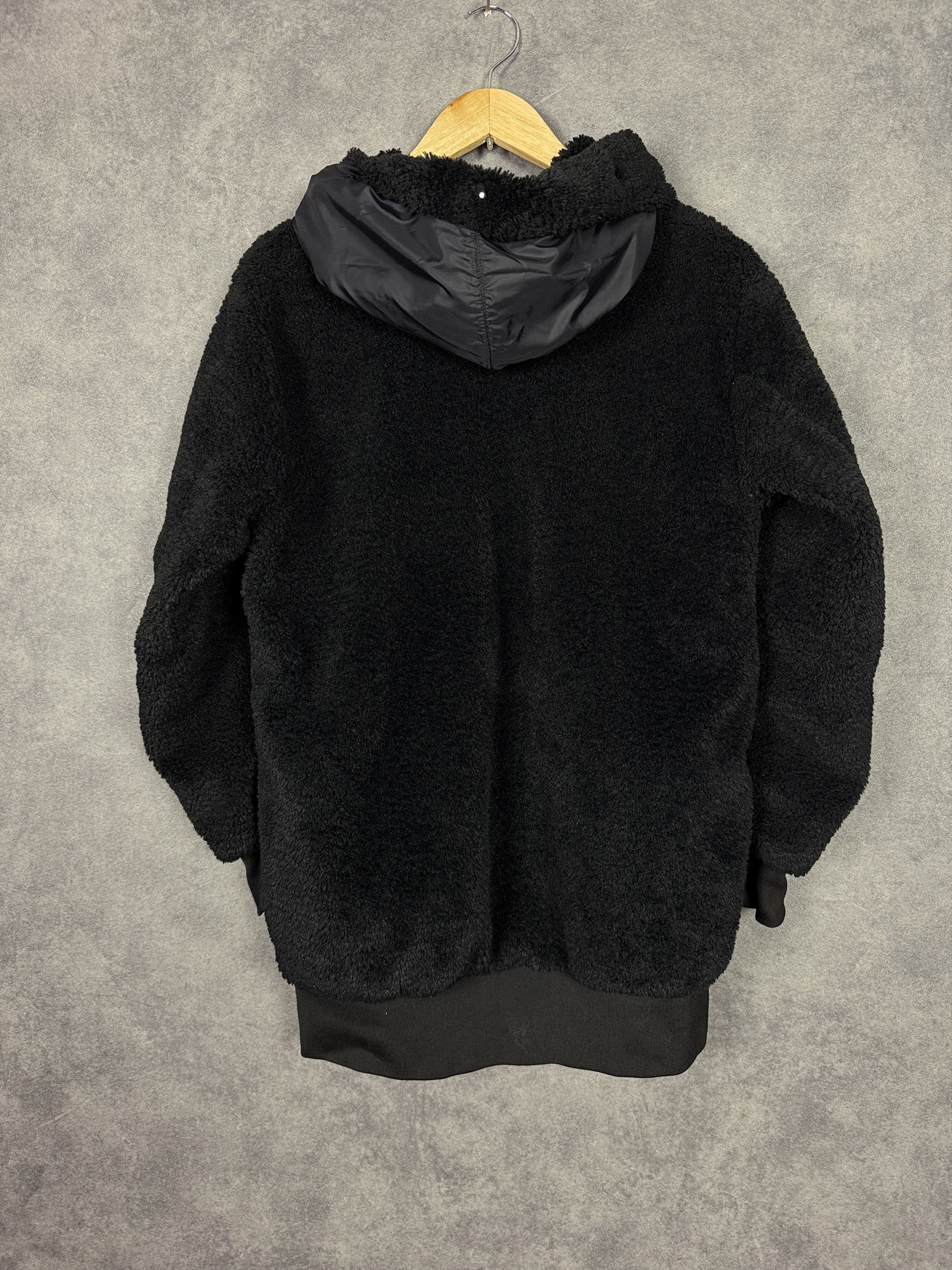 Filippa K Filippa K fleece coat black zip-up with hood Parka fleece Size XS / US 0-2 / IT 36-38 - 4 Thumbnail