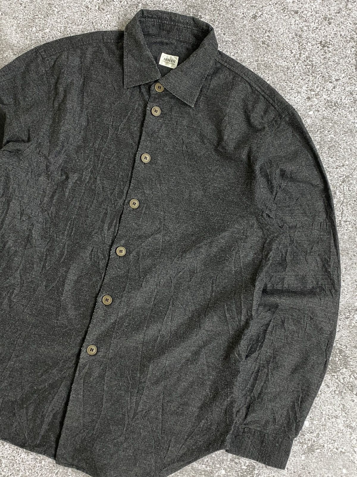 Armani Collezioni Armani collezioni dark grey button shirt Size US L / EU 52-54 / 3 - 5 Thumbnail