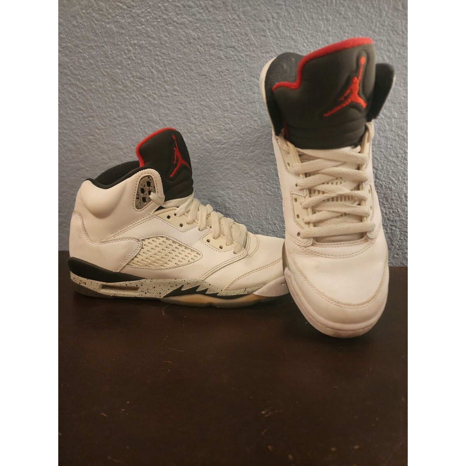 Nike Air Jordan 5 V Retro White Cement Youth Shoes Sz 6.5 Y