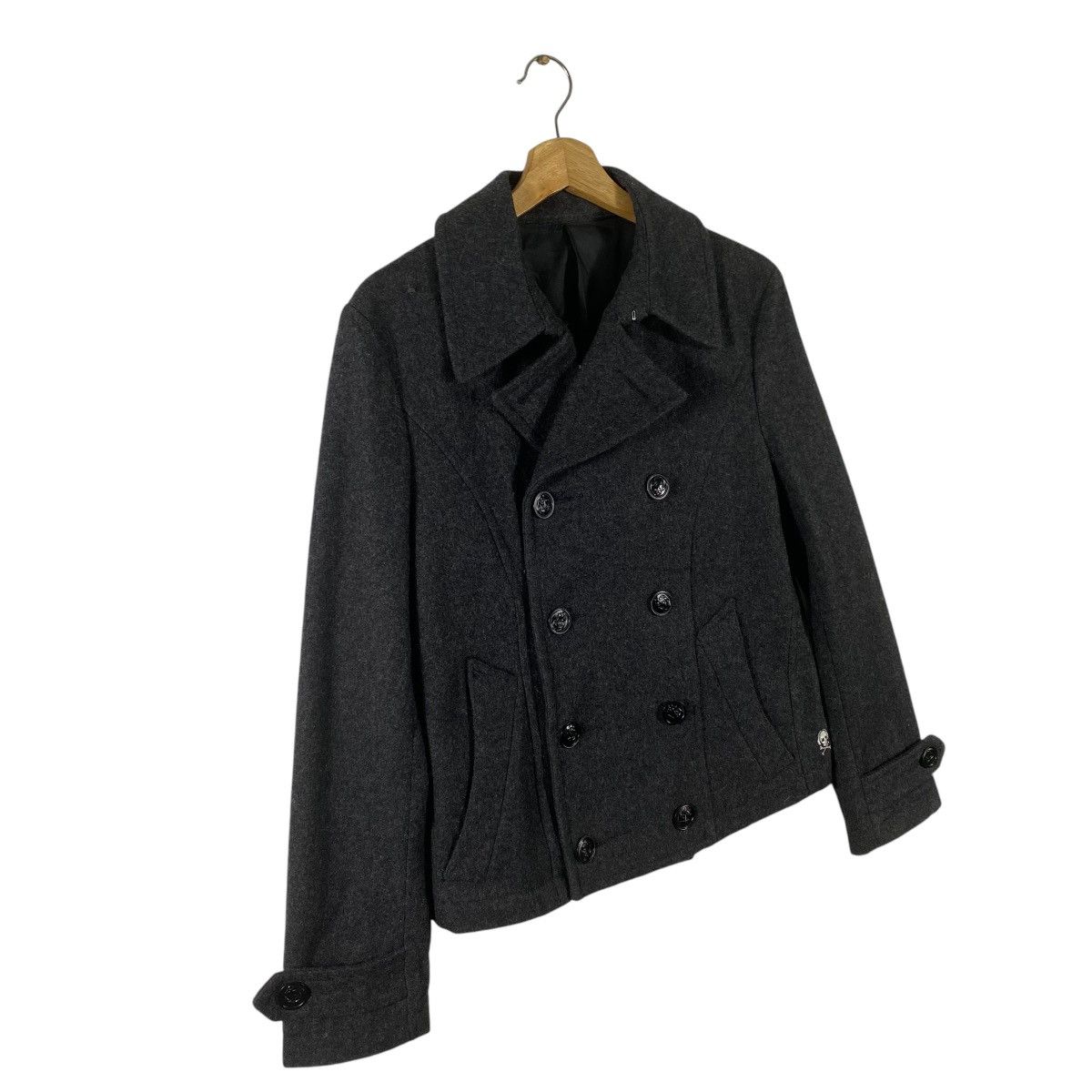 Japanese Brand × PPFM × Vintage Vintage Ppfm Peacoat Button Jacket S Size Darkgrey Colour Size US S / EU 44-46 / 1 - 3 Thumbnail