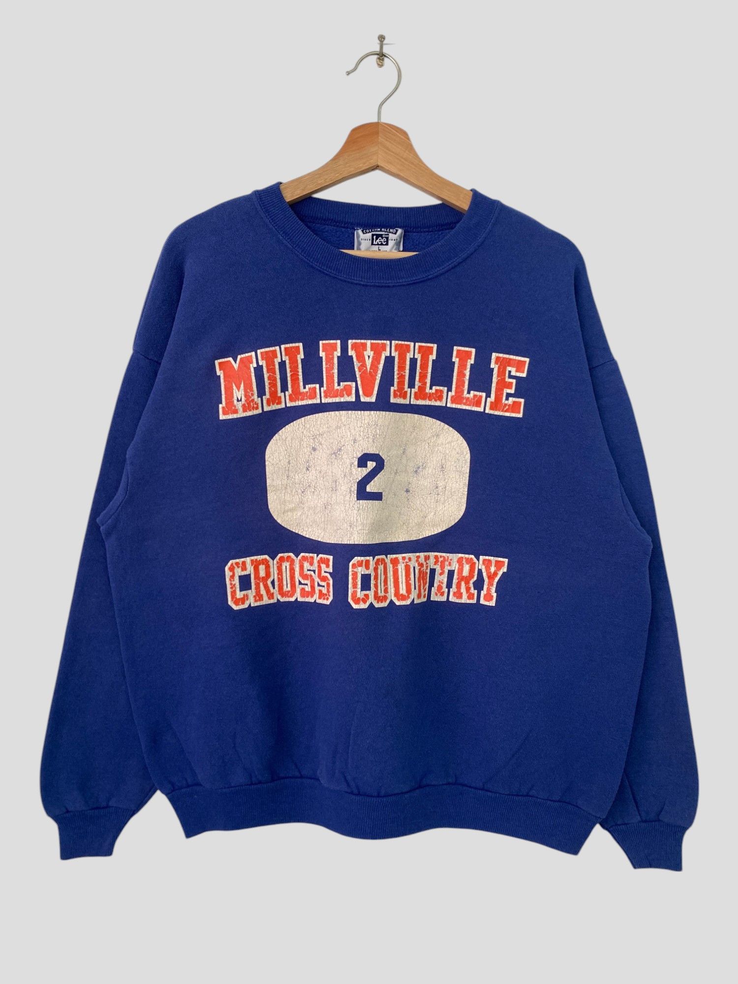 NBA × Vintage Vintage 90s Blue MillVille Cross Country Sweatshirt L Size Size US L / EU 52-54 / 3 - 1 Thumbnail