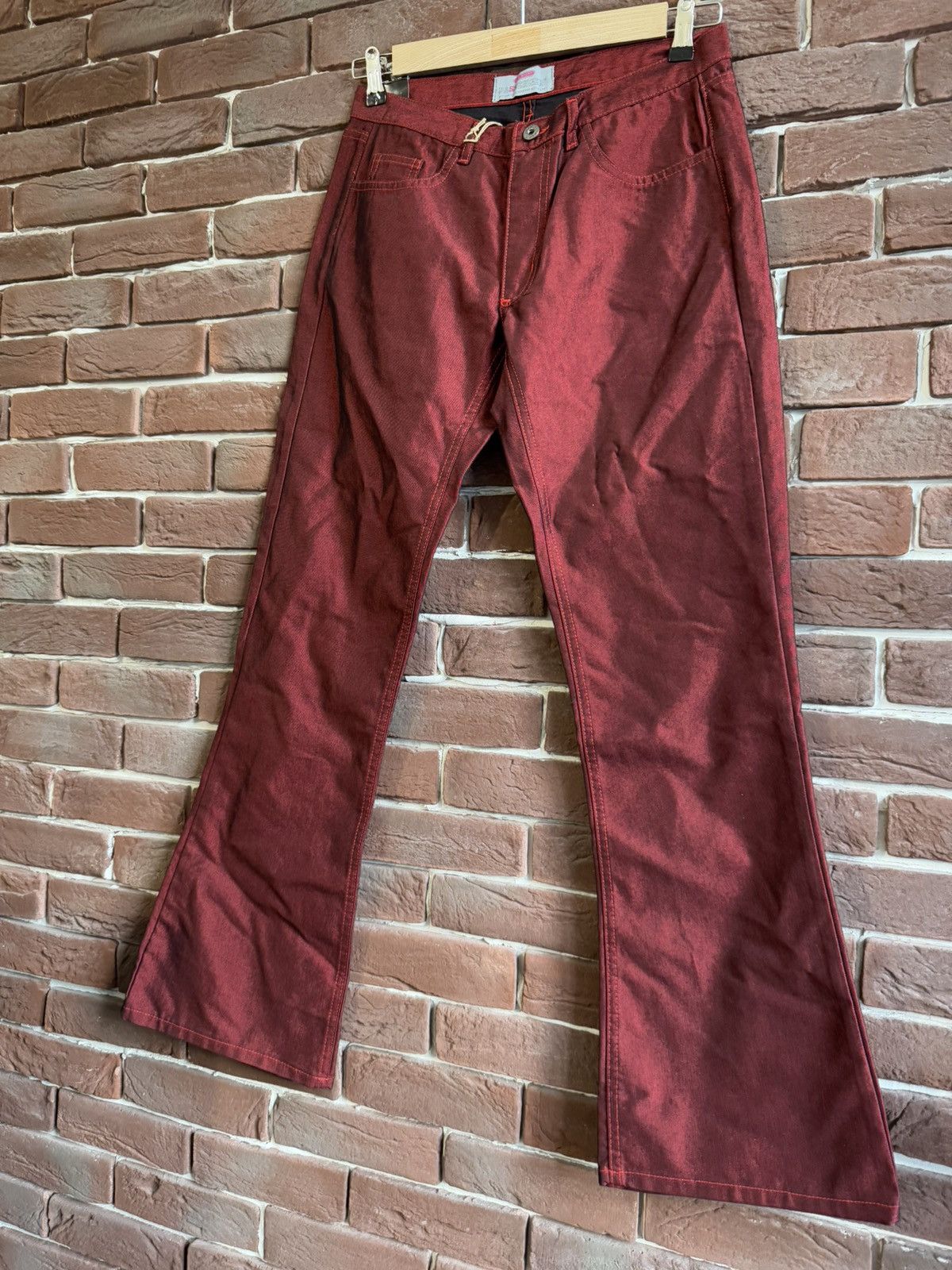 Japanese Brand Rare Y2K Passenge Cyber flared Rave Hip Hop Rap Pants Grail Size US 32 / EU 48 - 4 Thumbnail