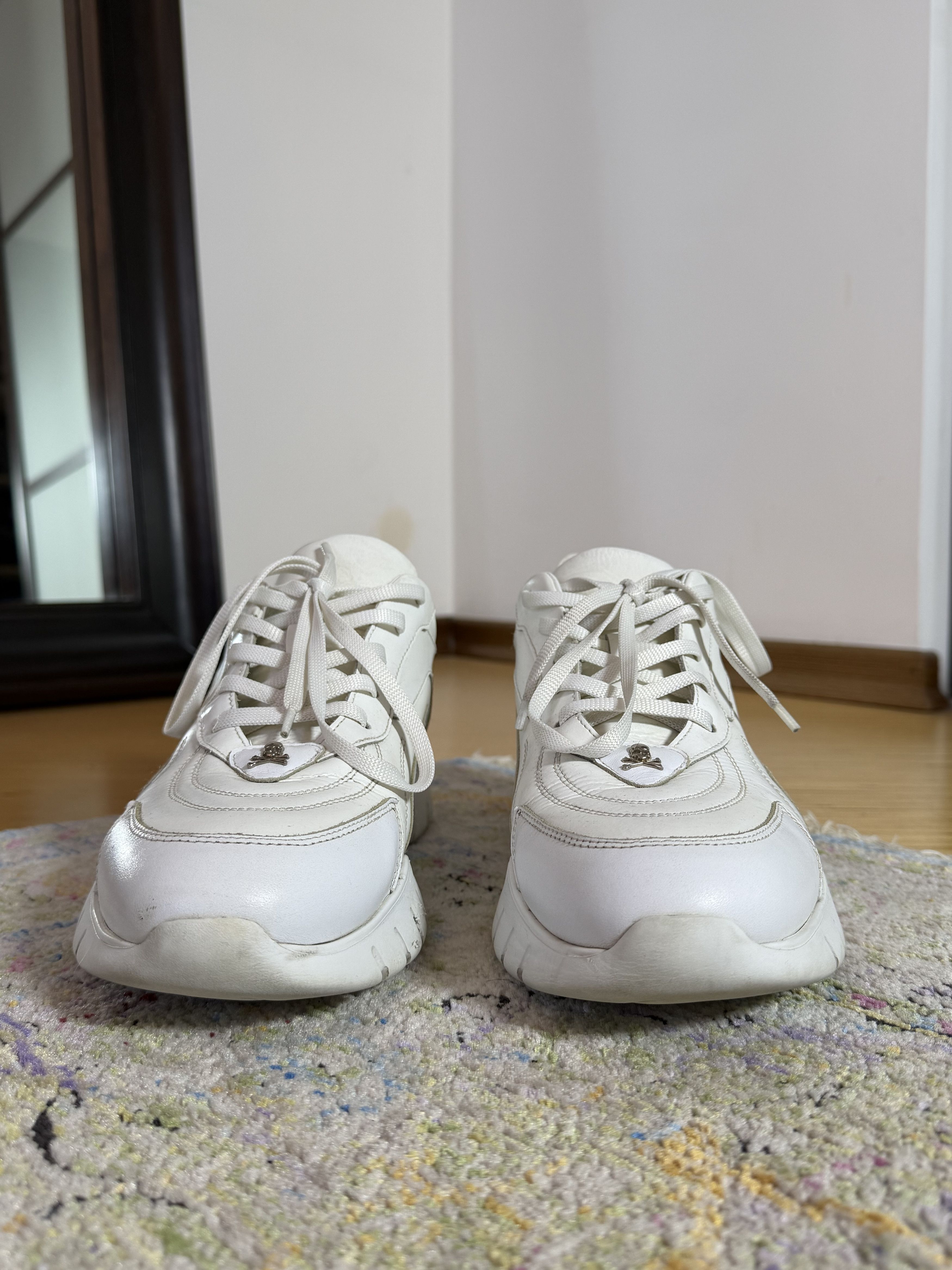 Philipp Plein Philipp Plein Runner White Logo Sneakers Size US 12 / EU 45 - 3 Thumbnail