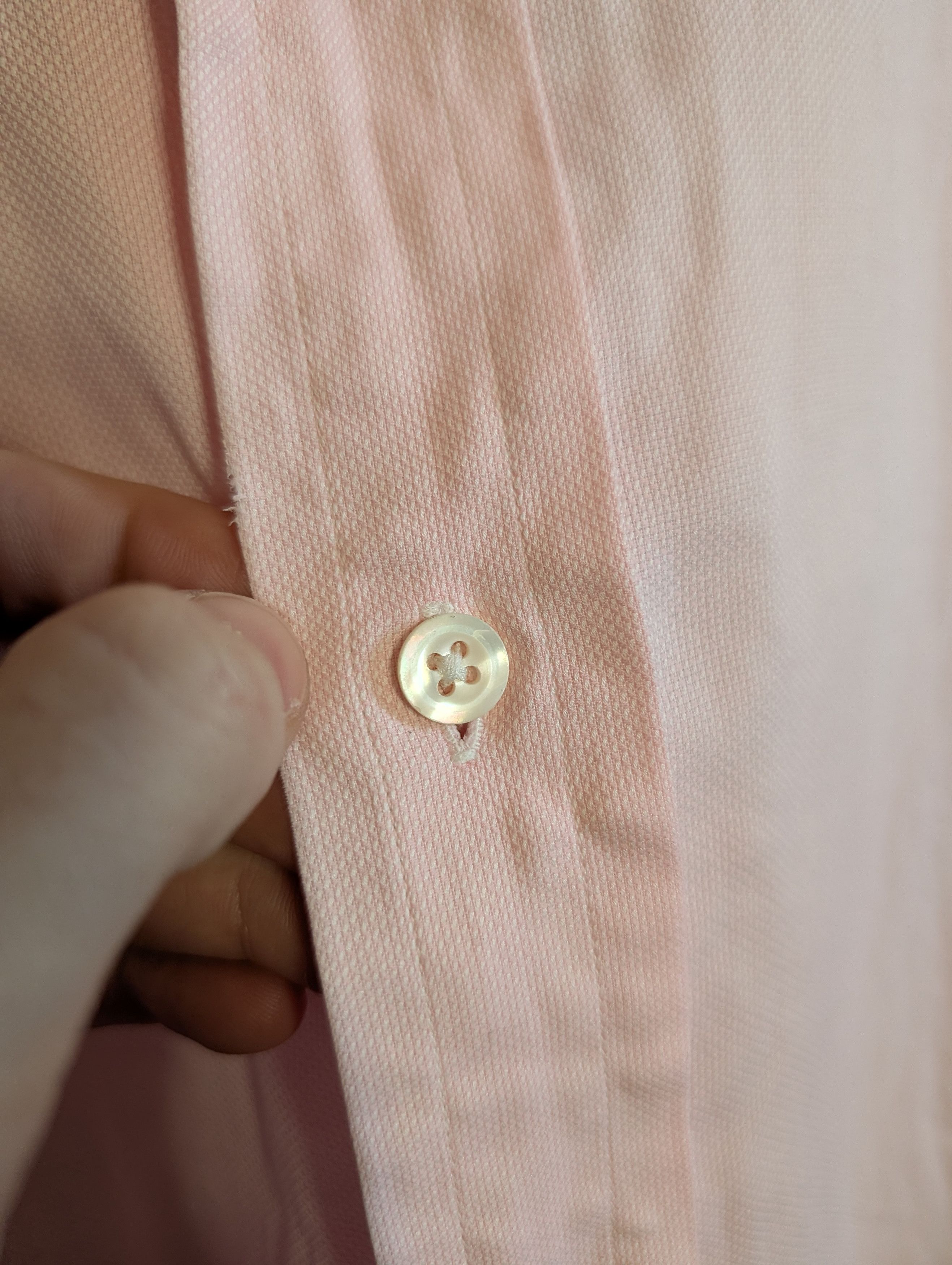 Hamilton Pink pique French cuff bespoke MiUSA cotton dress shirt Size US L / EU 52-54 / 3 - 3 Thumbnail