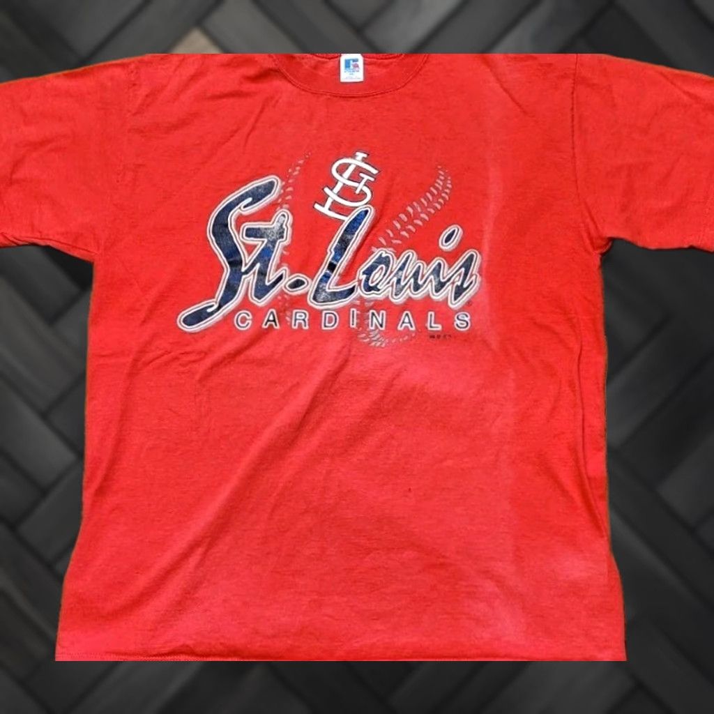 Russell Athletic VINTAGE Russell Athletic St Louis Cardinals T Shirt Men 2XL Red USA MADE MLB 90s MLB Shirts Men XS-XL Size US XXL / EU 58 / 5 - 1 Thumbnail