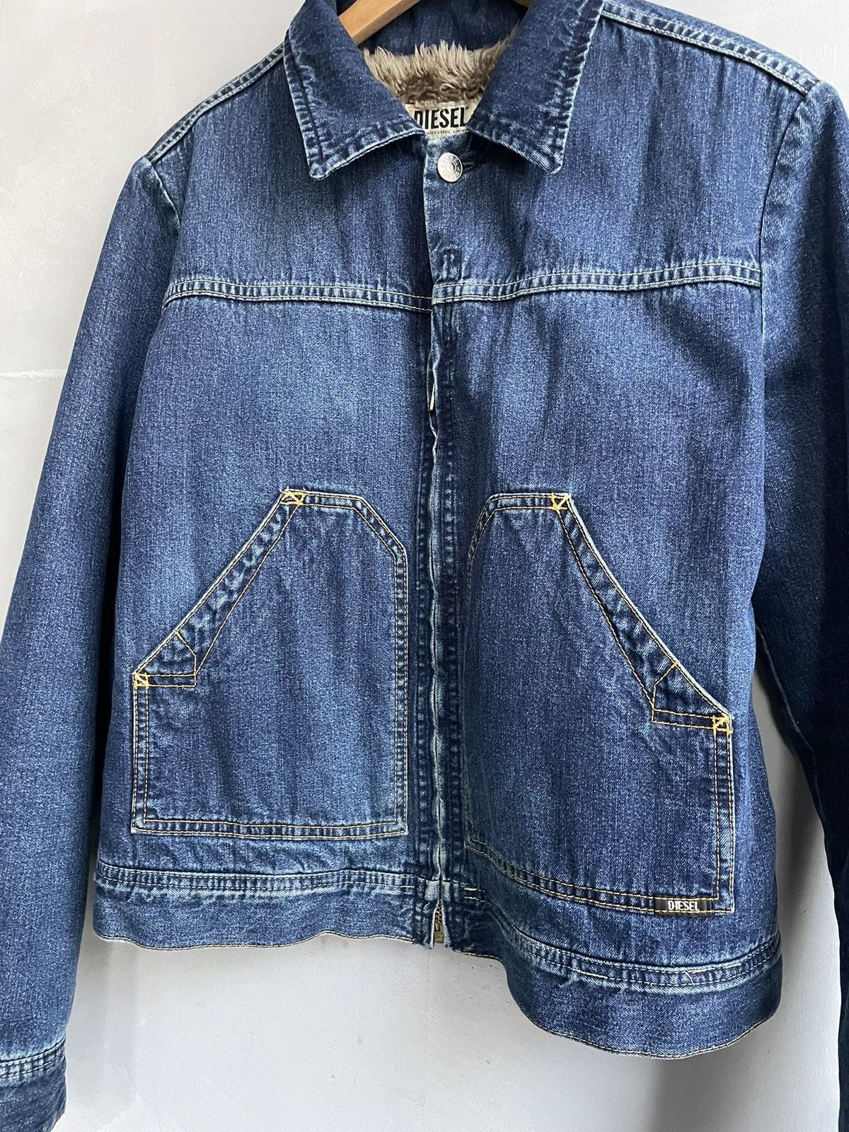 Diesel Diesel Blue fur lining Jacket Washed work jacket y2k hype Size US M / EU 48-50 / 2 - 7 Thumbnail