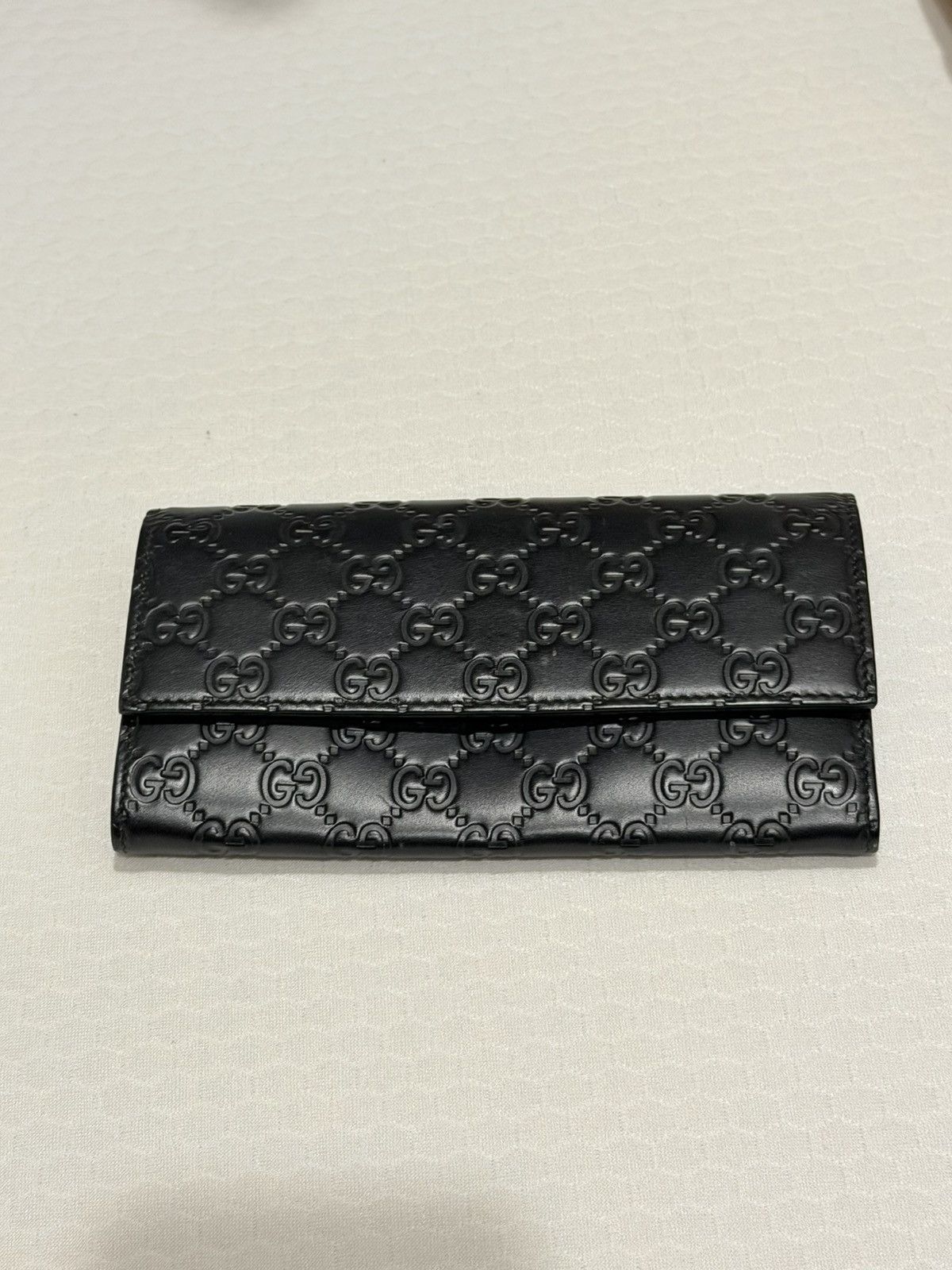 Gucci Gucci Signature Guccissima Black Wallet Size ONE SIZE - 1 Thumbnail