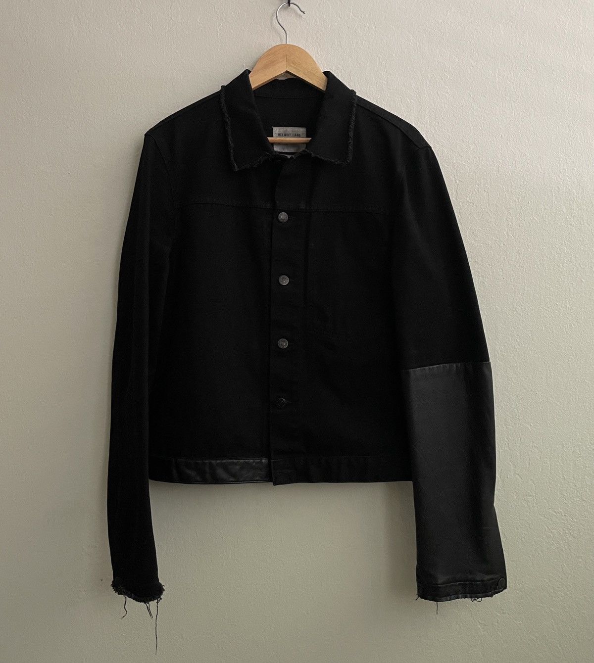 Helmut Lang Helmut Lang SS03 Leather Sleeve Jacket | Grailed