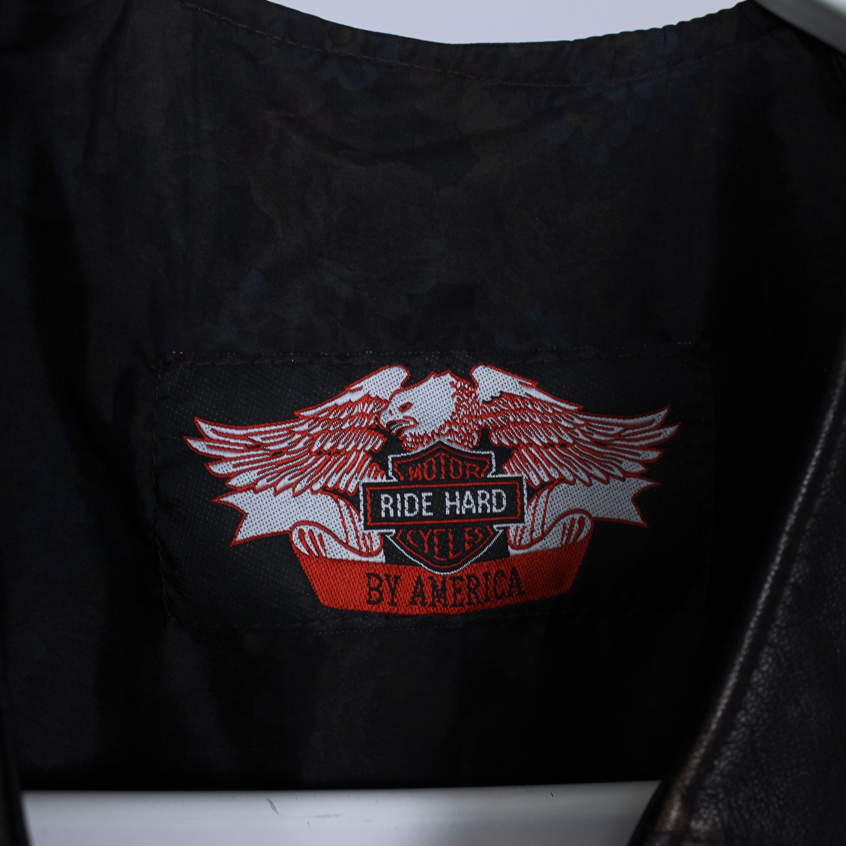 Band Tees Vintage leather vest Davidson Motor HD USA M L Size US L / EU 52-54 / 3 - 3 Thumbnail