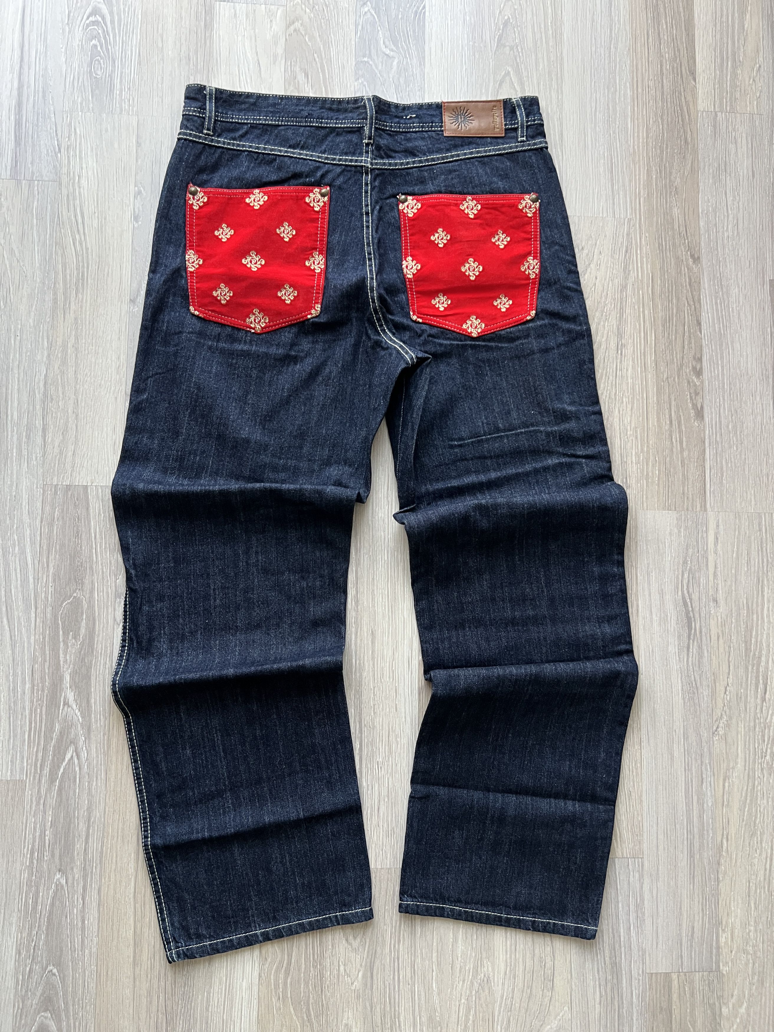 Pelle Pelle RARE! VINTAGE Y2K PELLE PELLE DENIM WIDE PANTS JEANS Size US 32 / EU 48 - 1 Thumbnail